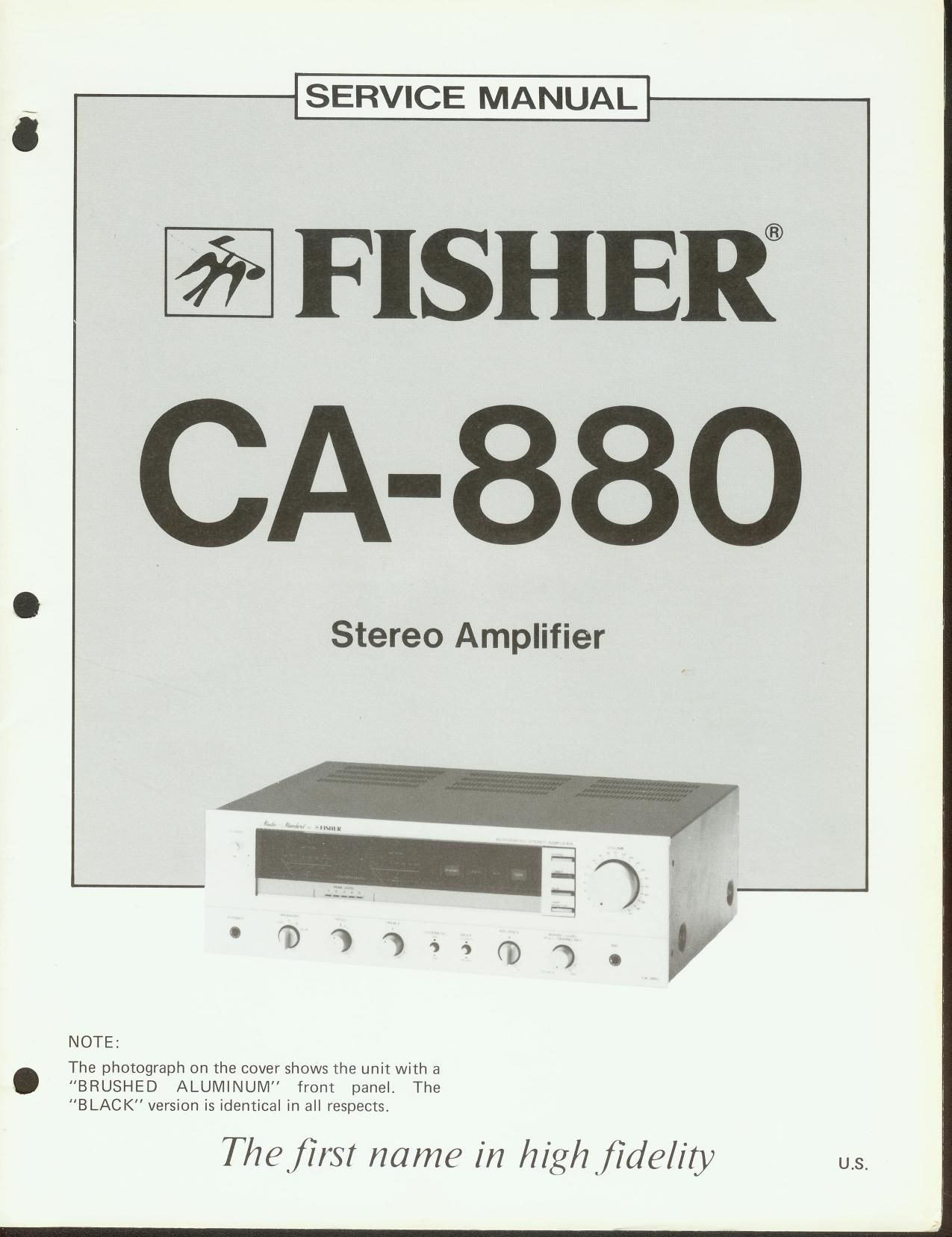 Fisher CA 880 Service Manual