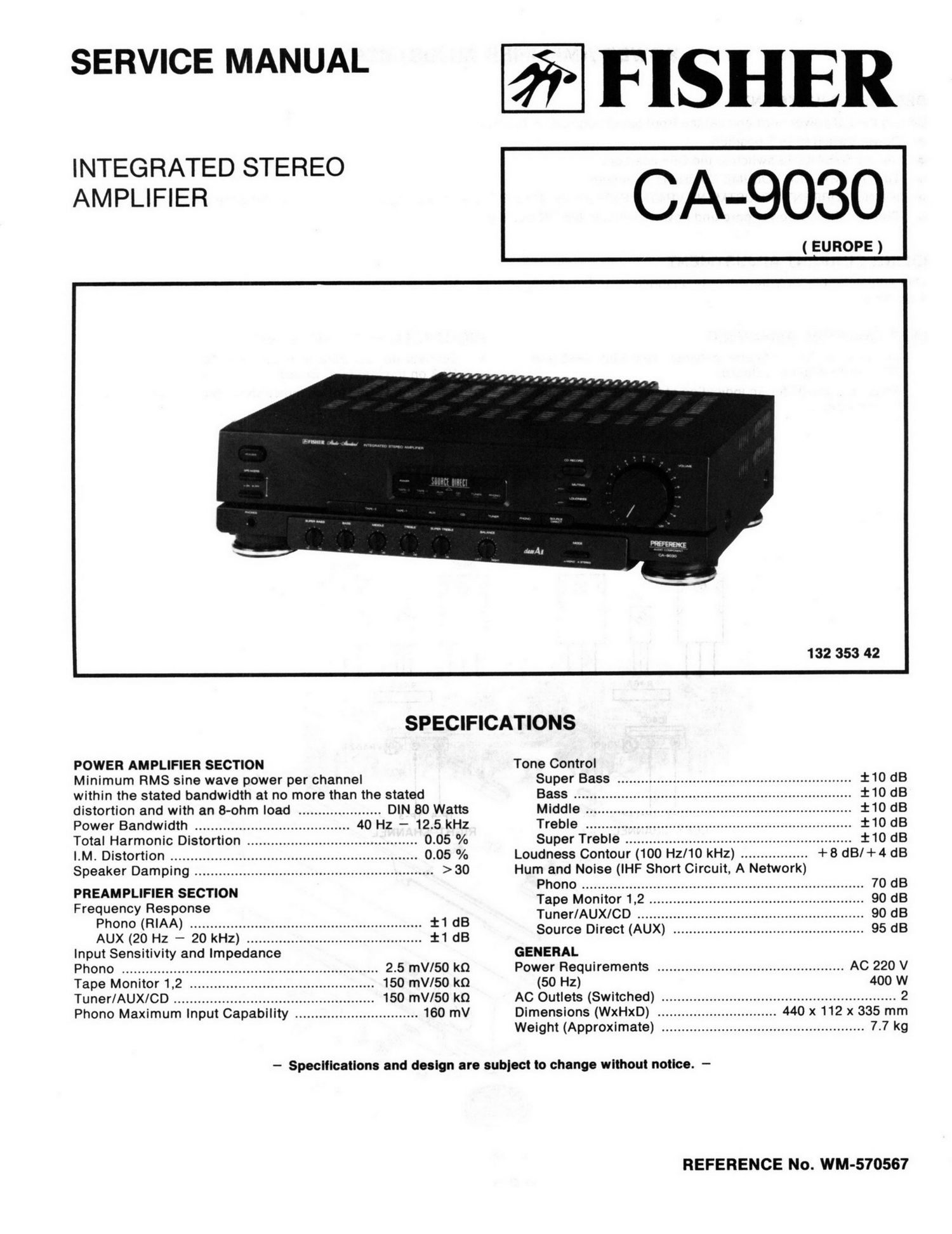 Fisher CA 9030 Schematic