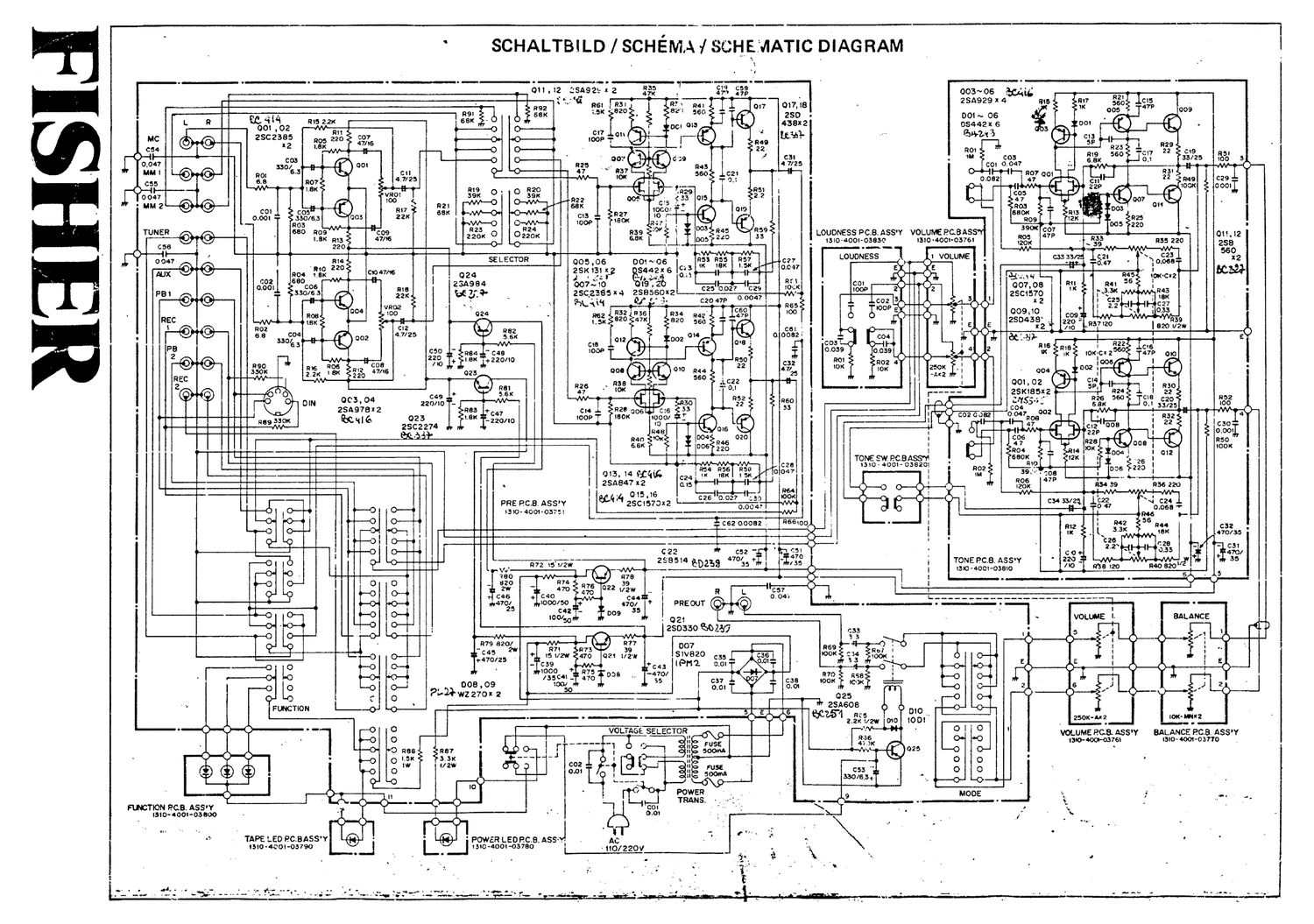 Fisher CC 3000 Schematic