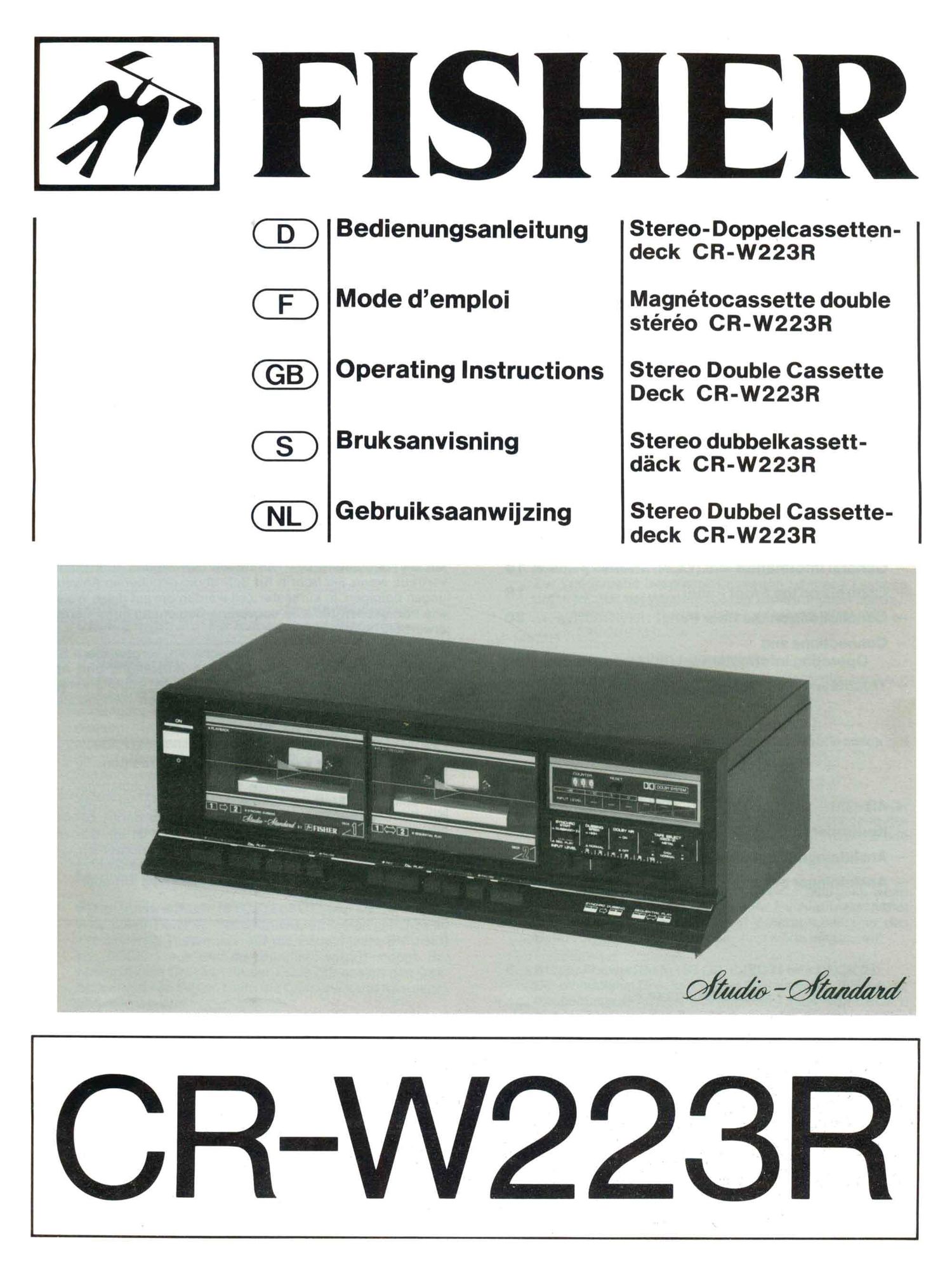 Fisher CR W223 R Owners Manual