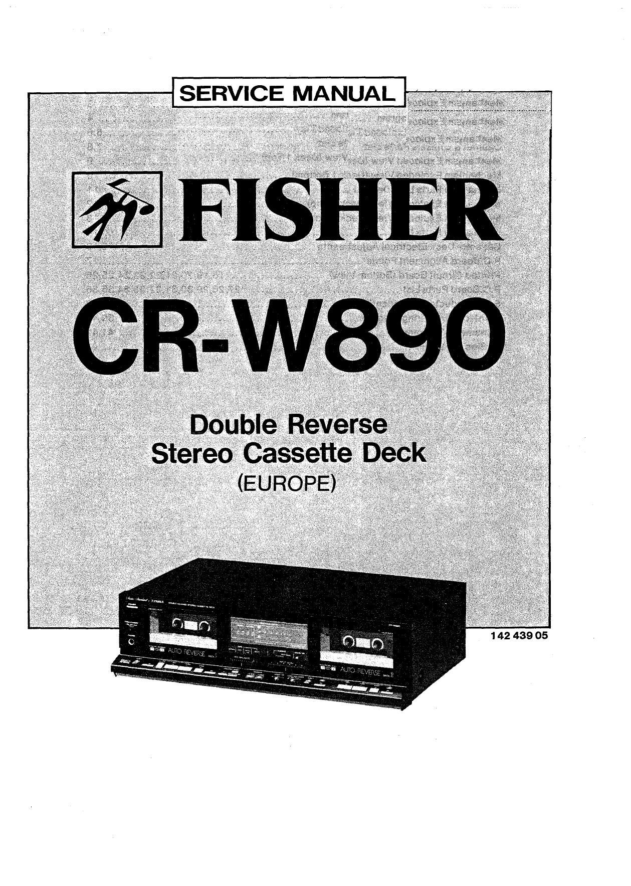 Fisher CR W890 Service Manual