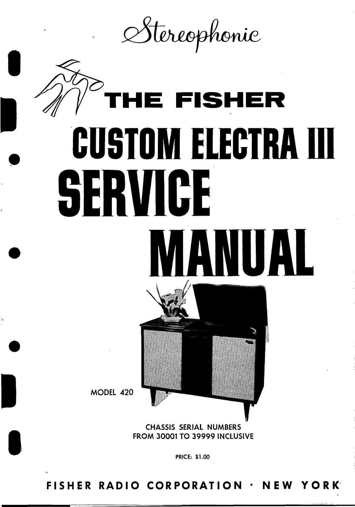 Fisher CUSTOM ELECTRA 420 Service Manual 2