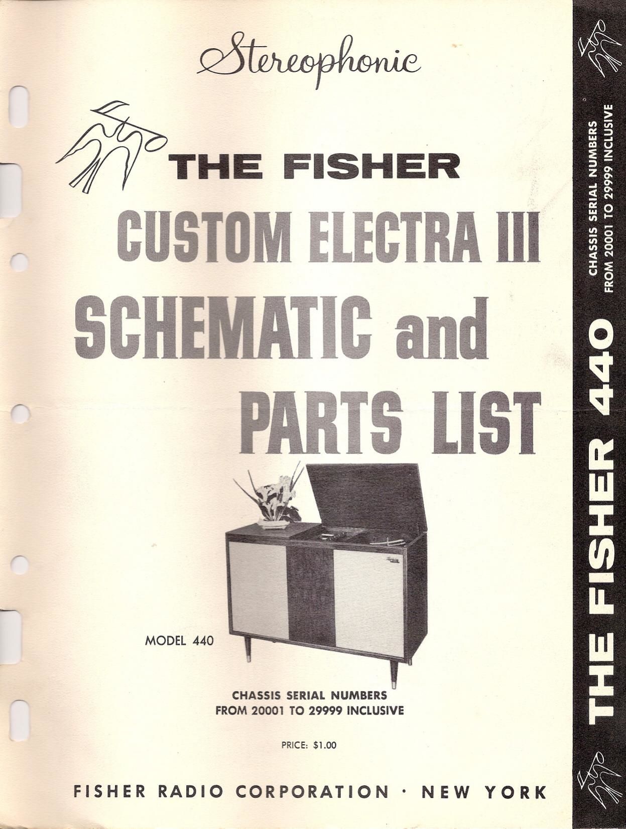 Fisher CUSTOM ELECTRA 440 Service Manual