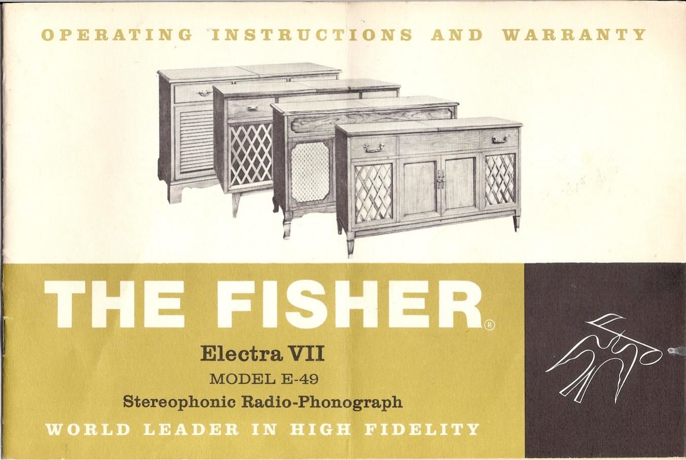 Fisher CUSTOM ELECTRA 7 Owners Manual