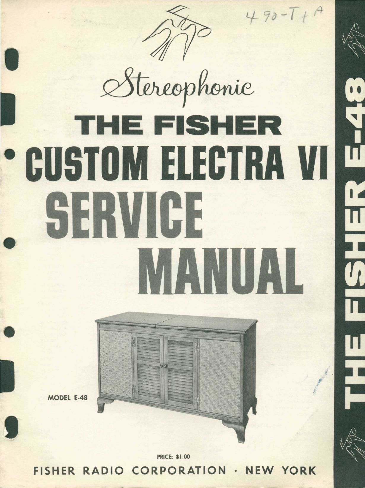 Fisher CUSTOM ELECTRA E 48 Service Manual