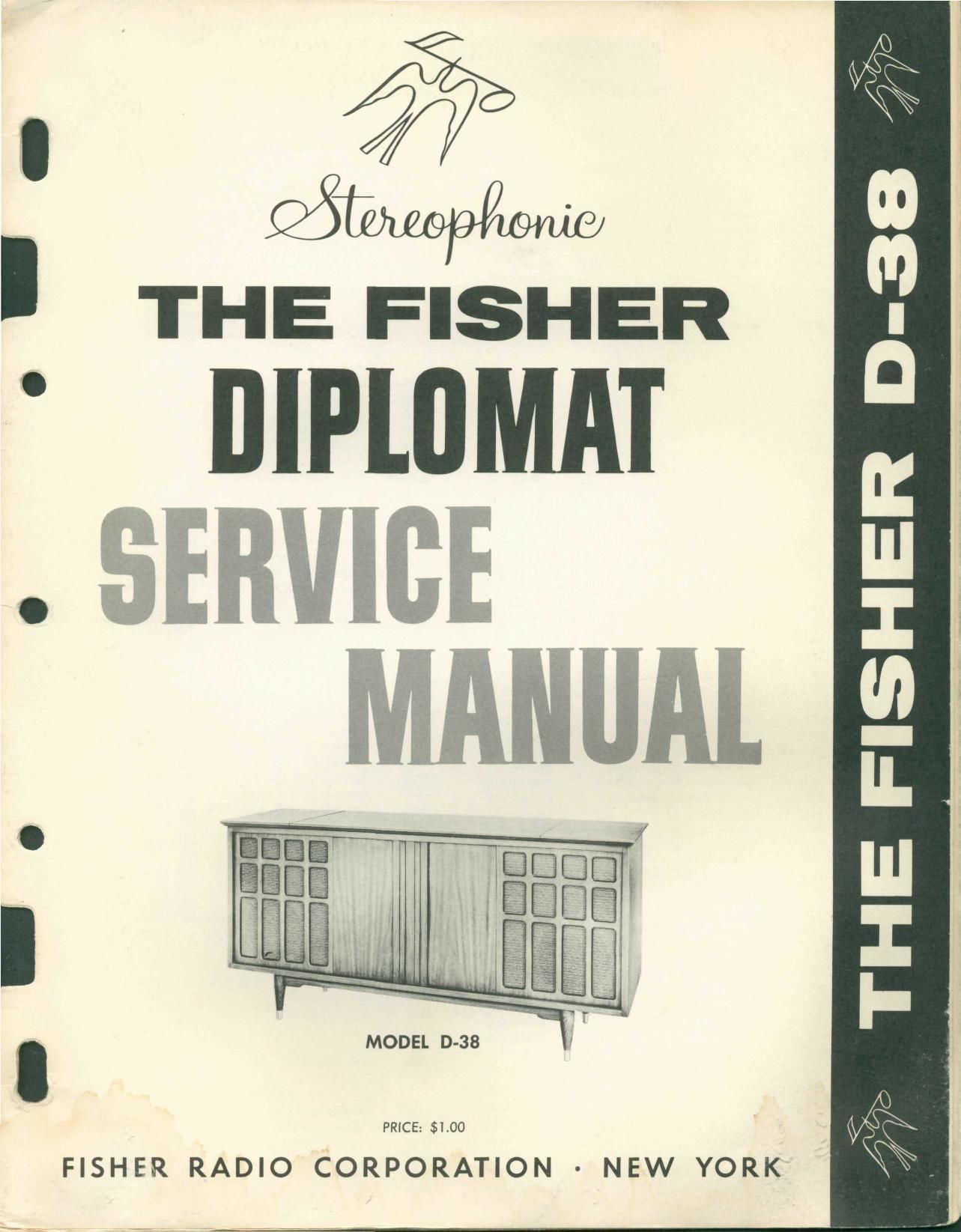 Fisher DIPLOMAT D 38 Service Manual