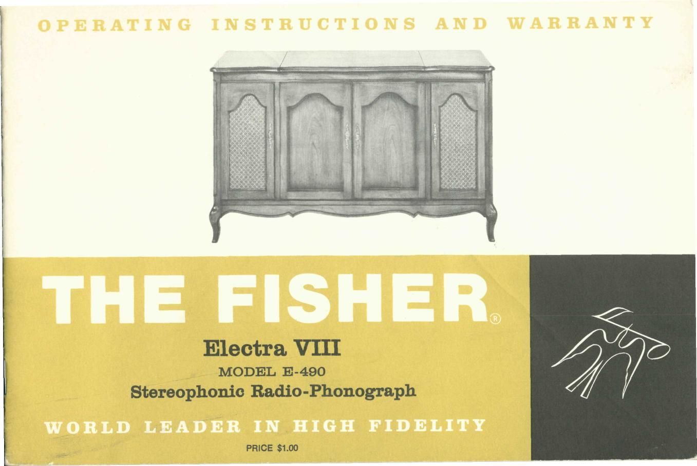 Fisher ELECTRA 8 E 490 Owners Manual