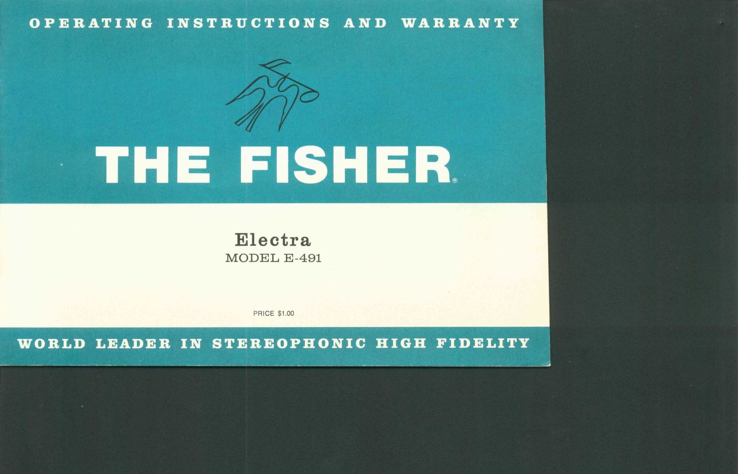 Fisher ELECTRA E 491 Owners Manual
