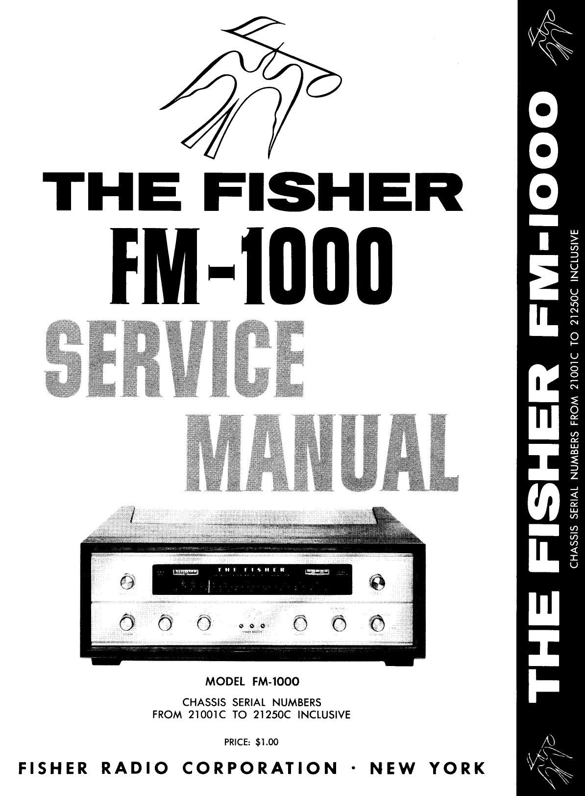 Fisher FM 1000 Service Manual