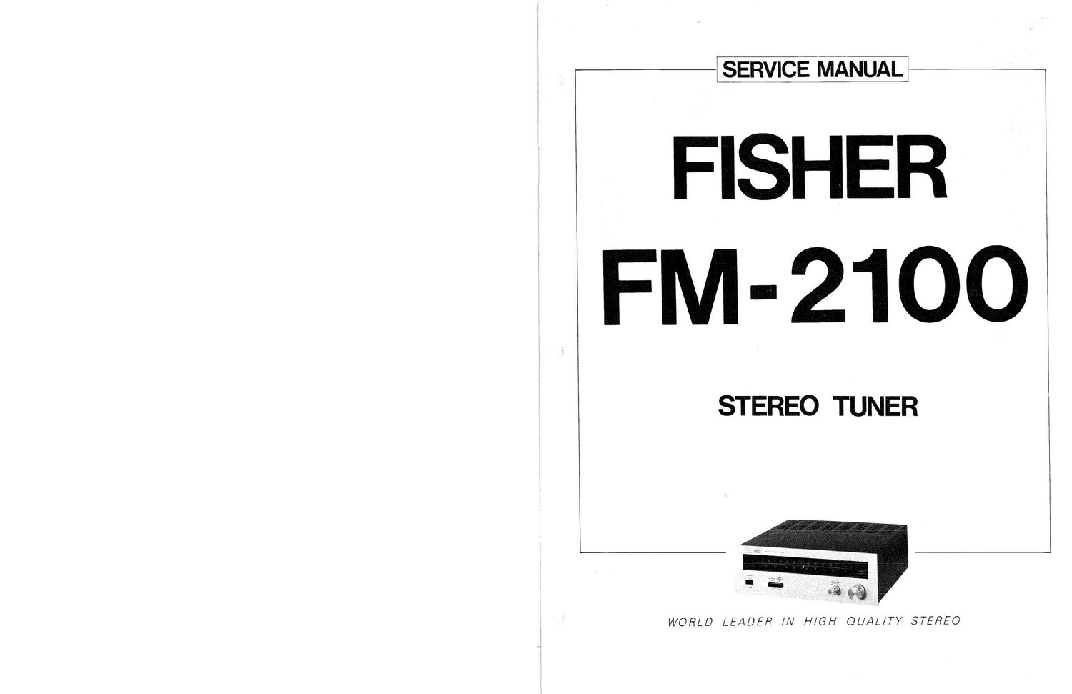 Fisher FM 2100 Service Manual