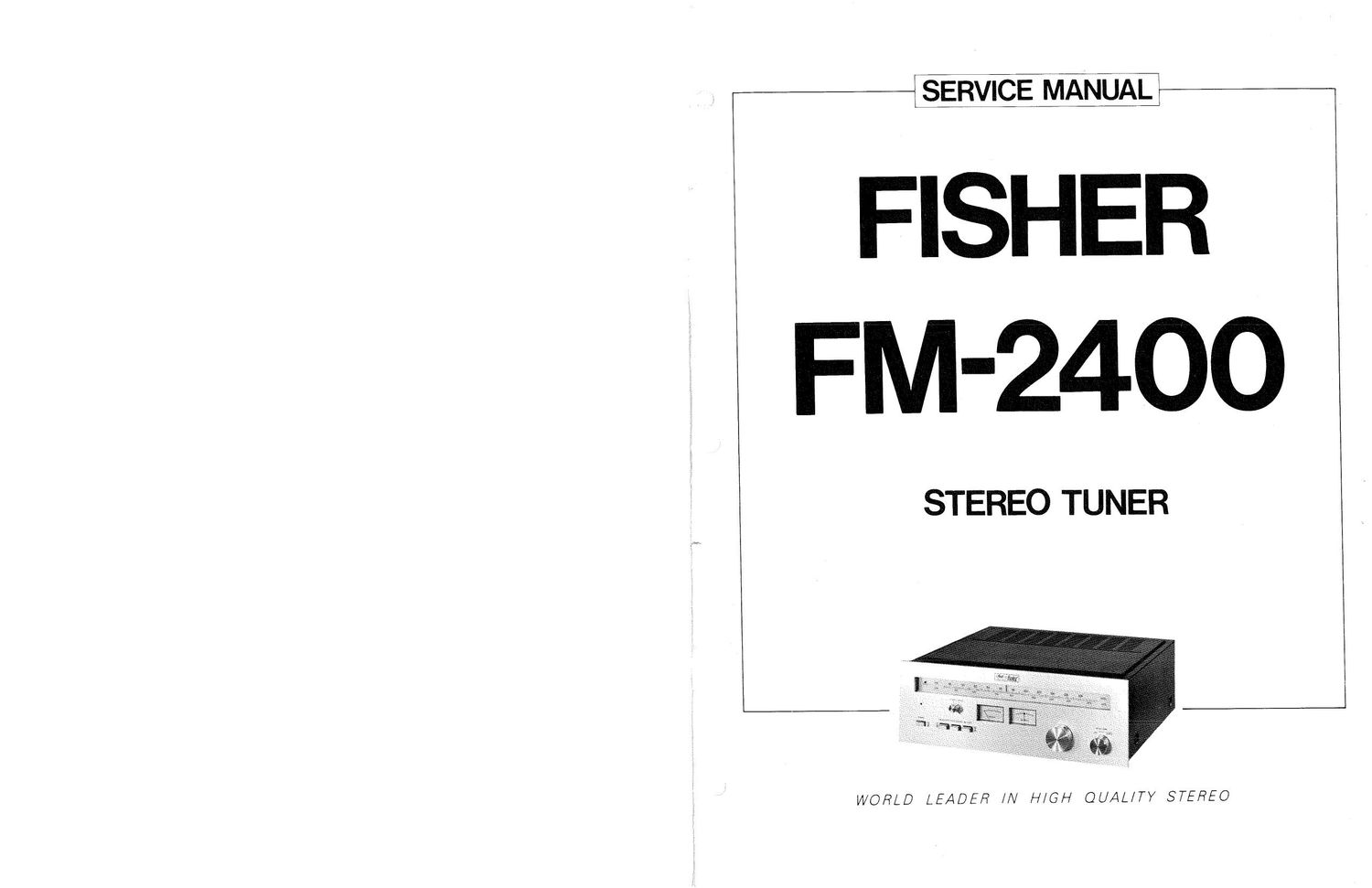 Fisher FM 2400 Service Manual