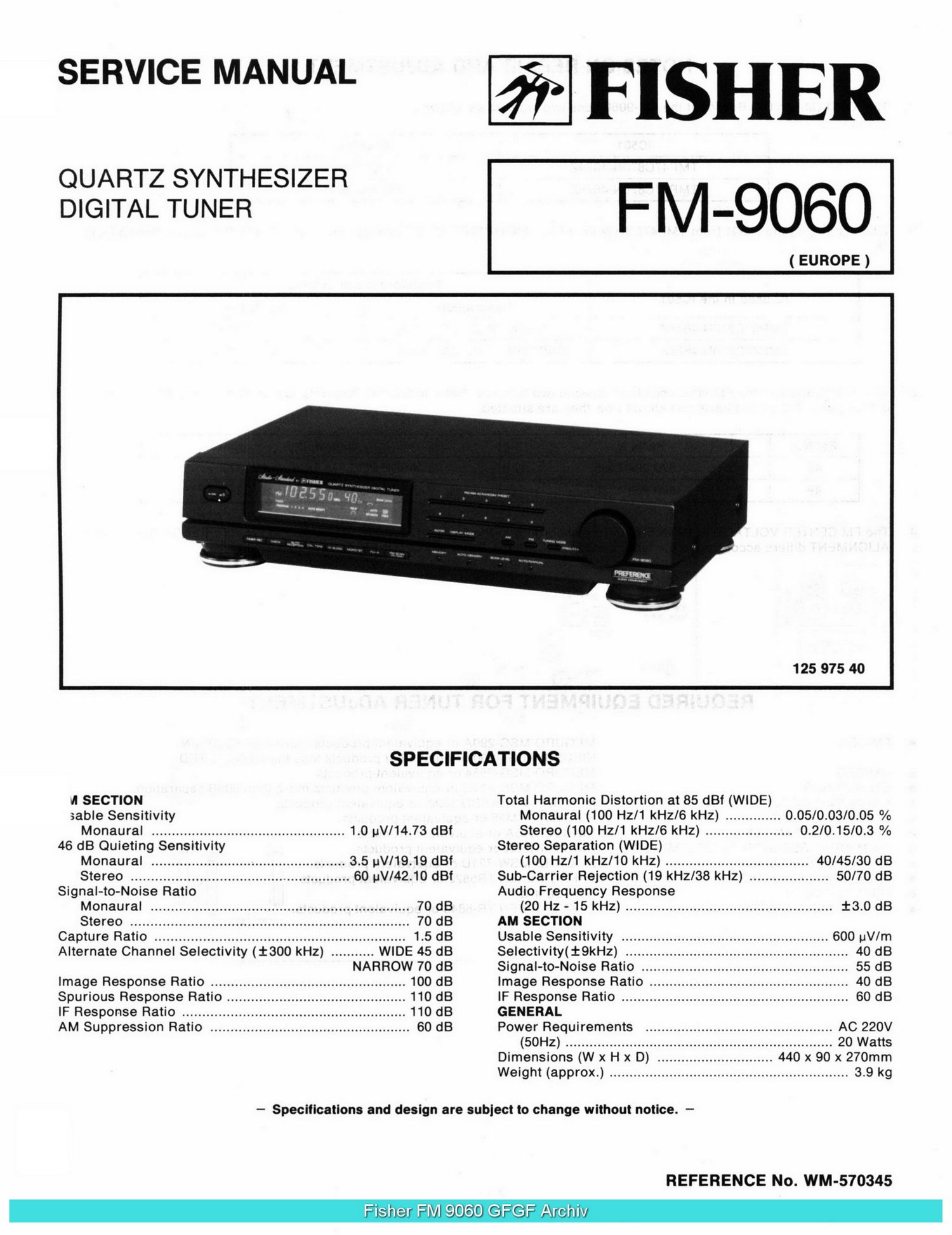 Fisher FM 9060 Schematic