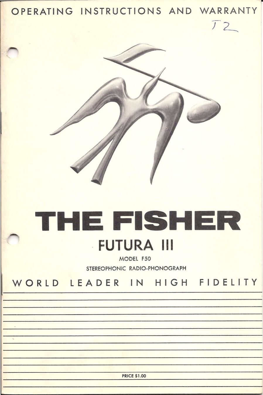 Fisher FUTURA 3 F 50 Owners Manual