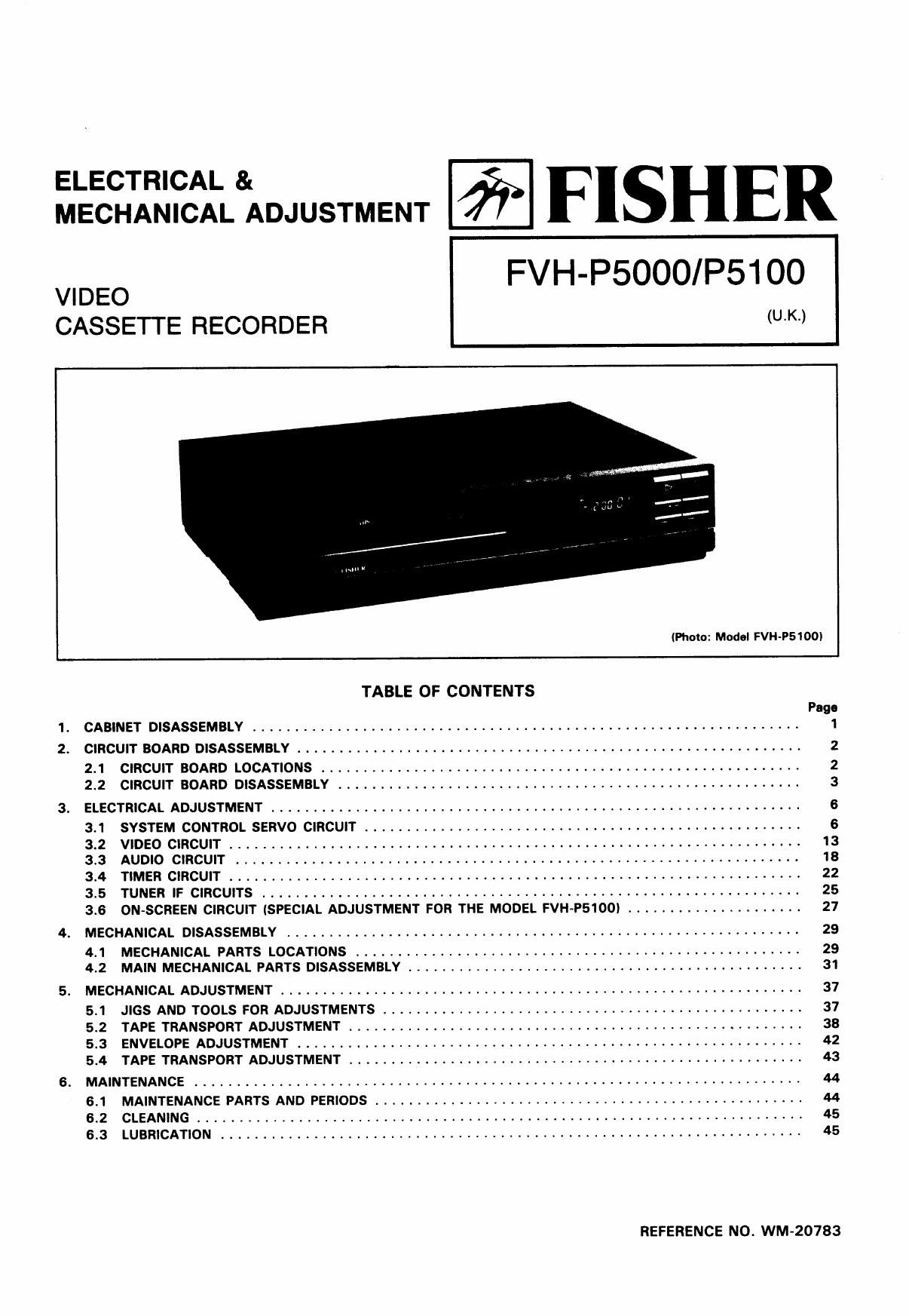 Fisher FVHP 5100 Service Manual