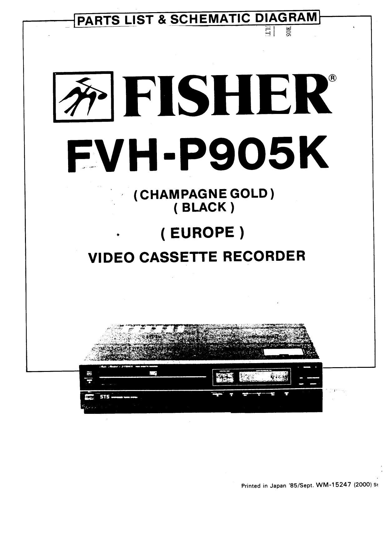 Fisher FVHP 905 K Service Manual