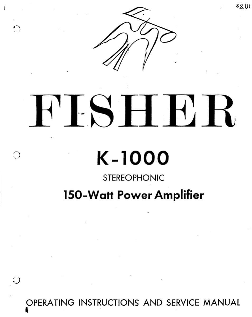 Fisher K 1000 Service Manual