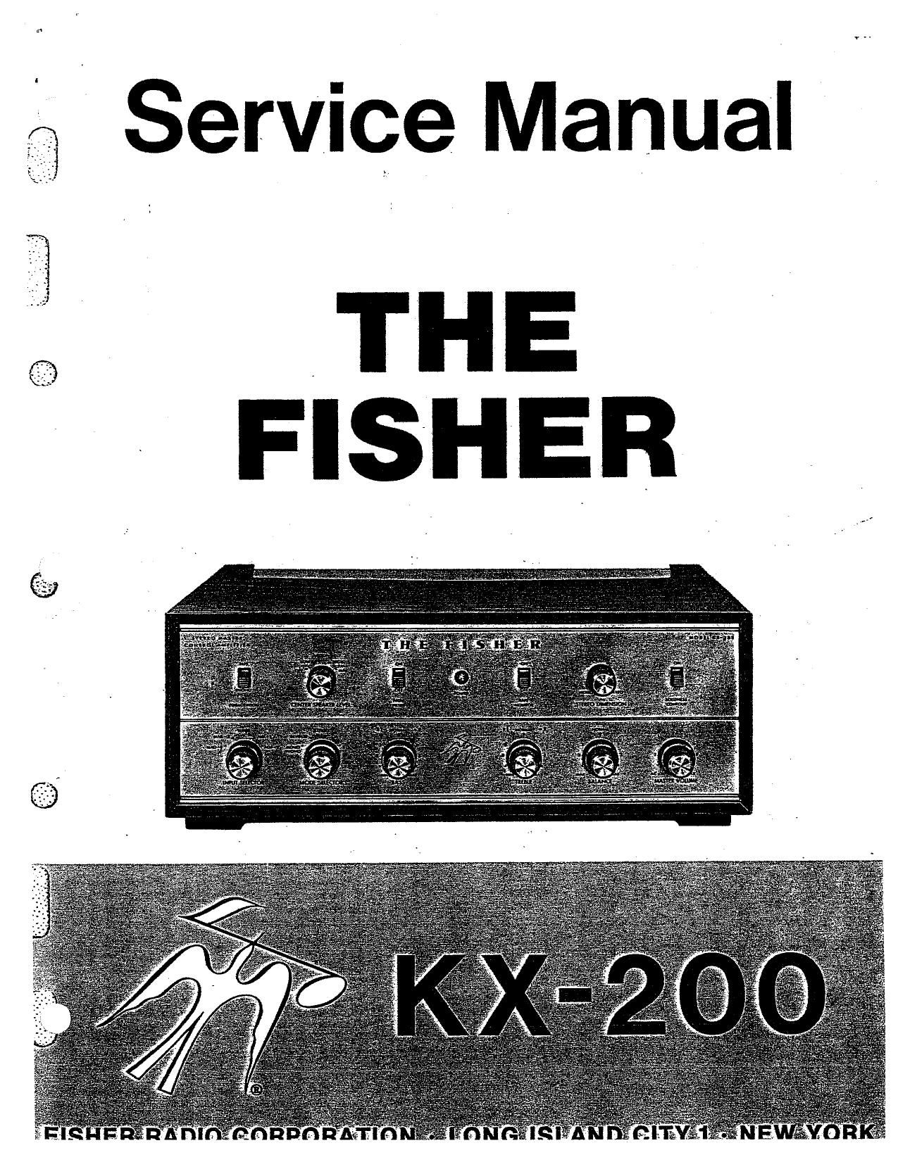 Fisher KX 200 Service Manual
