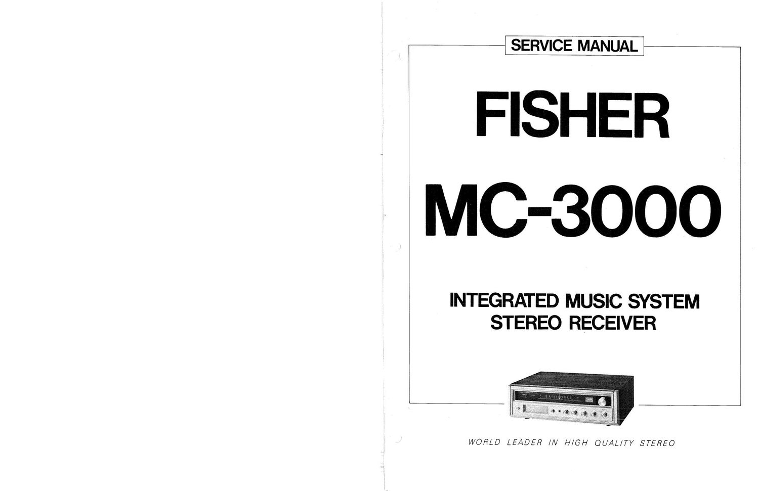 Fisher MC 3000 Service Manual