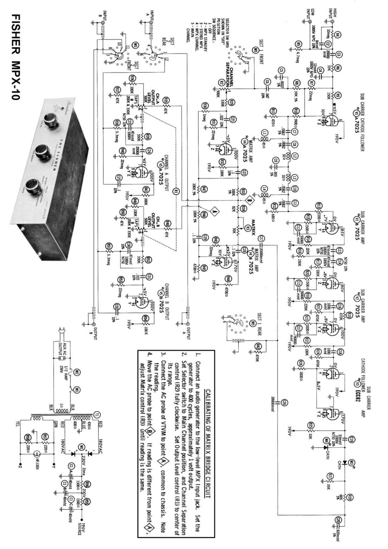 Fisher MPX 10 Schematic