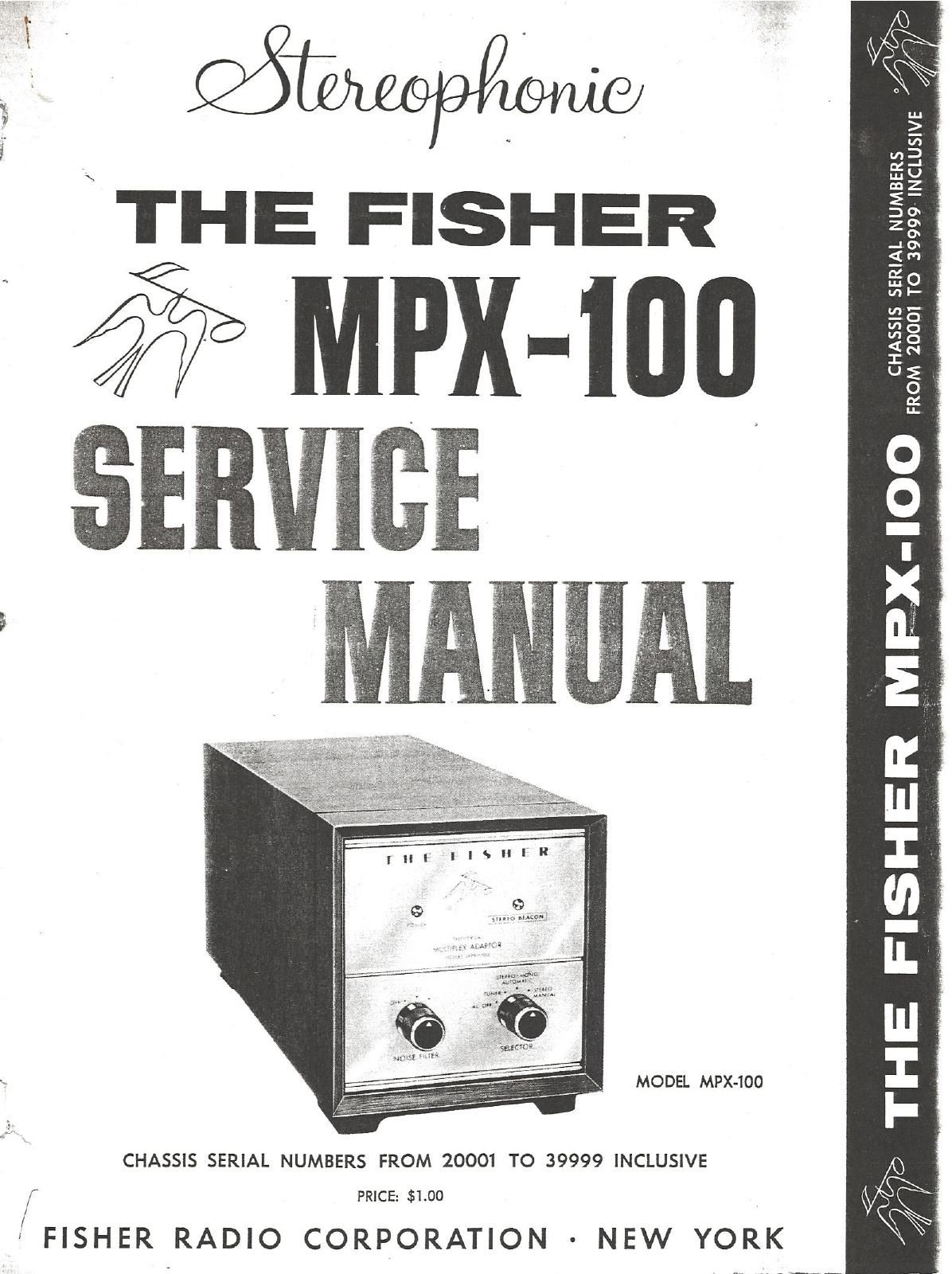 Fisher MPX 100 Service Manual 2