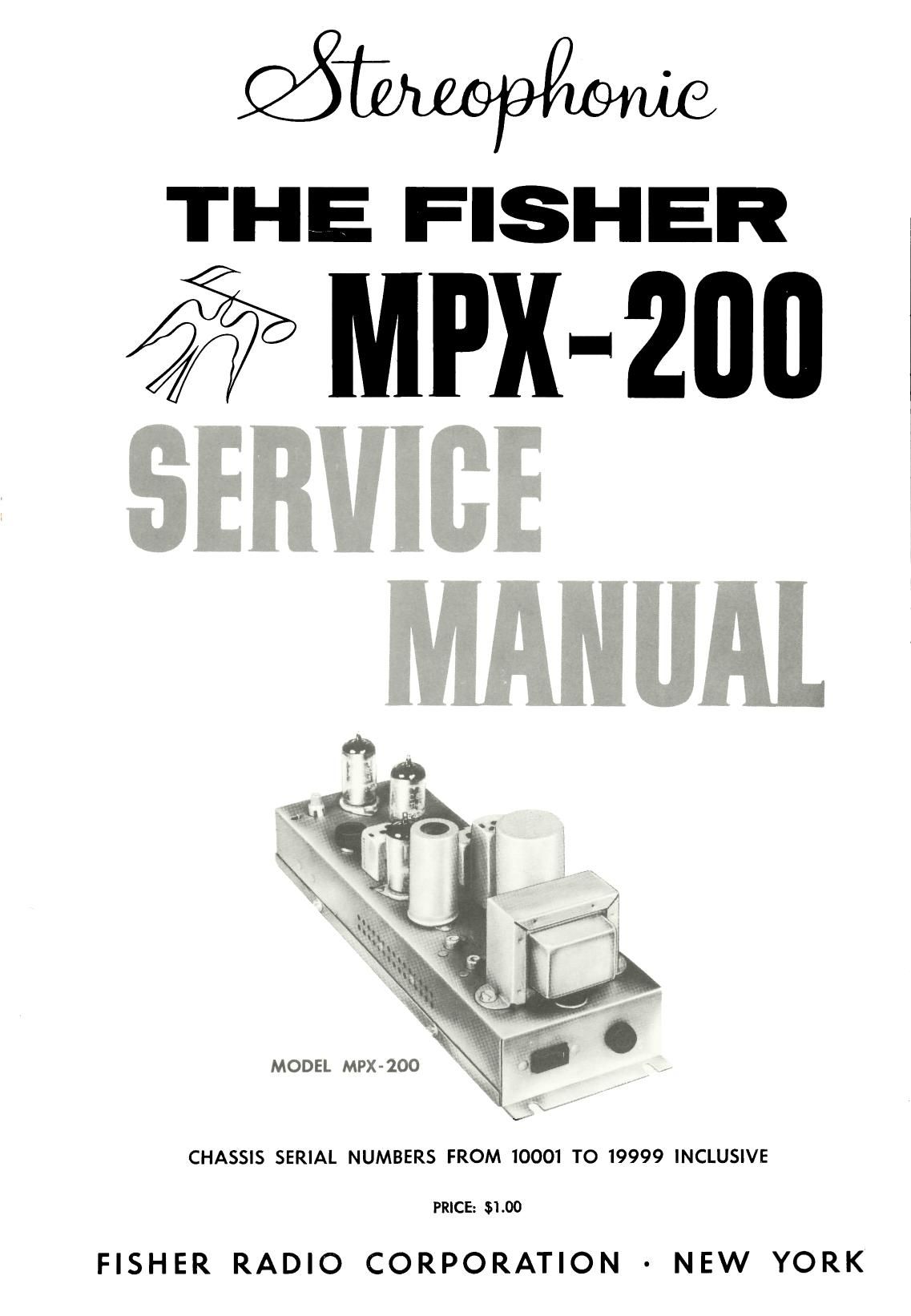 Fisher MPX 200 Service Manual