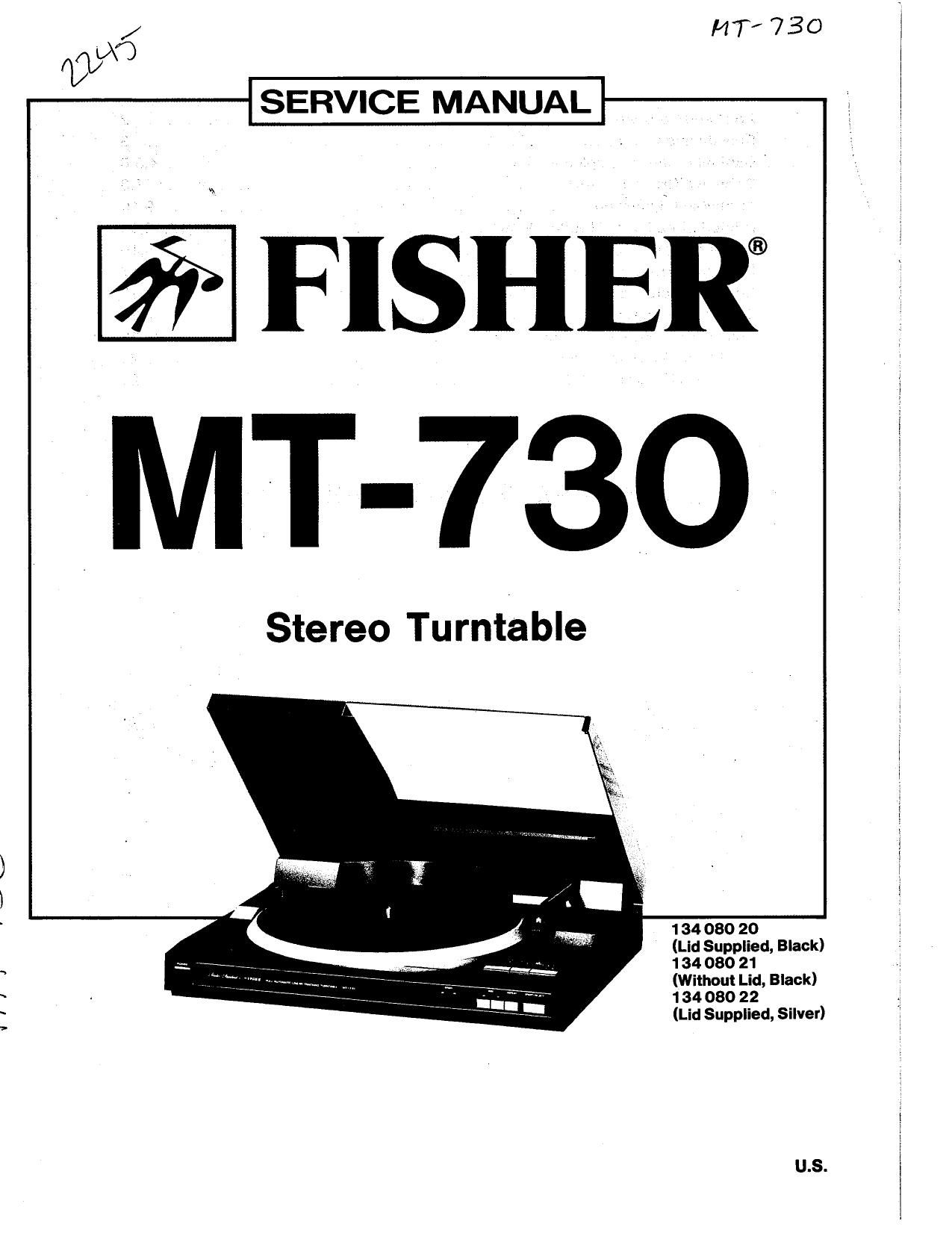Fisher MT 730 Service Manual