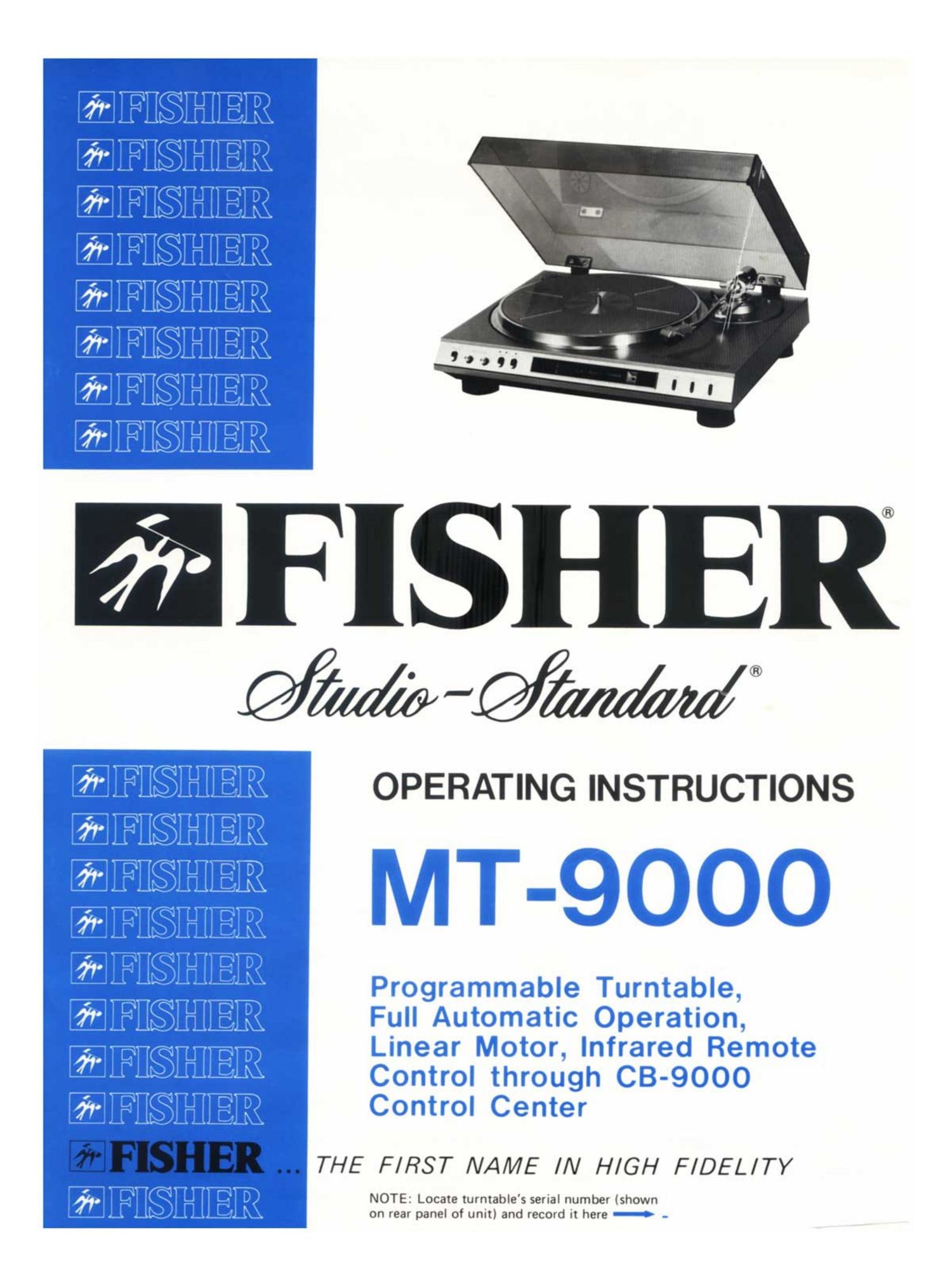 Fisher MT 9000 Owners Manual