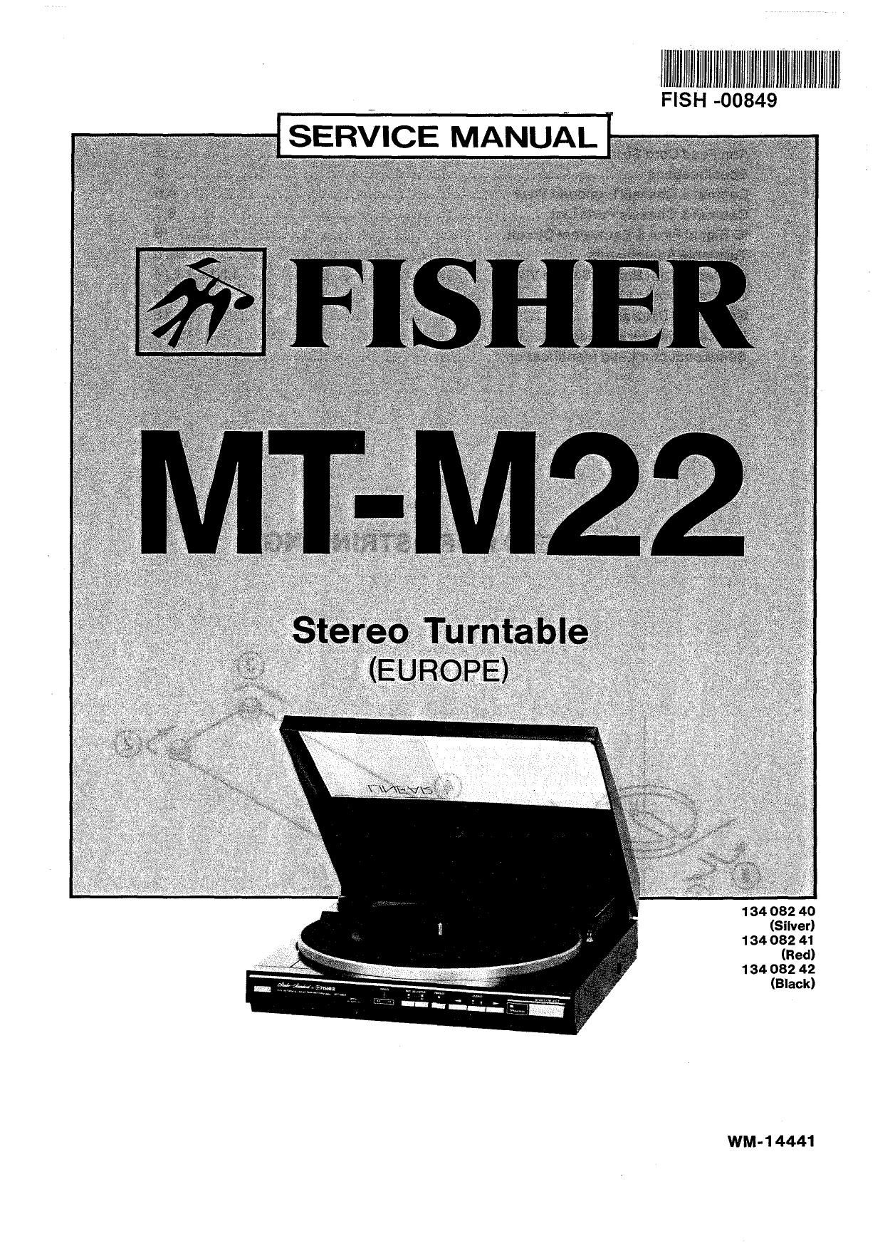 Fisher MTM 22 Service Manual