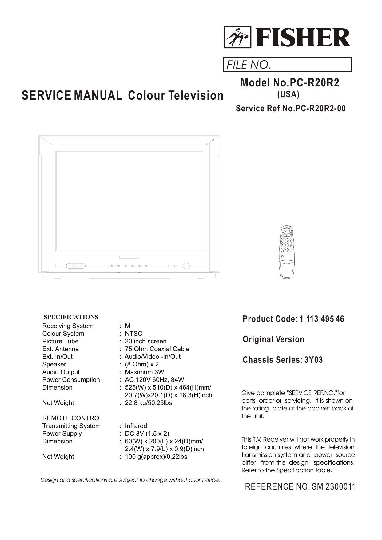 Fisher PCR 20 R 2 Service Manual