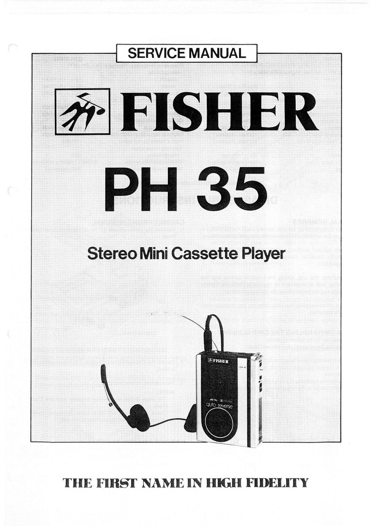 Fisher PH 35 Service Manual