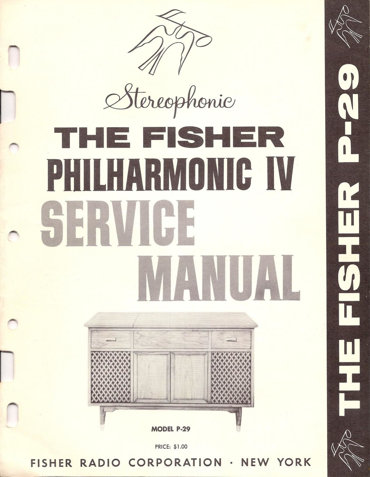 Fisher PHILHARMONIC 4 P 29 Service Manual