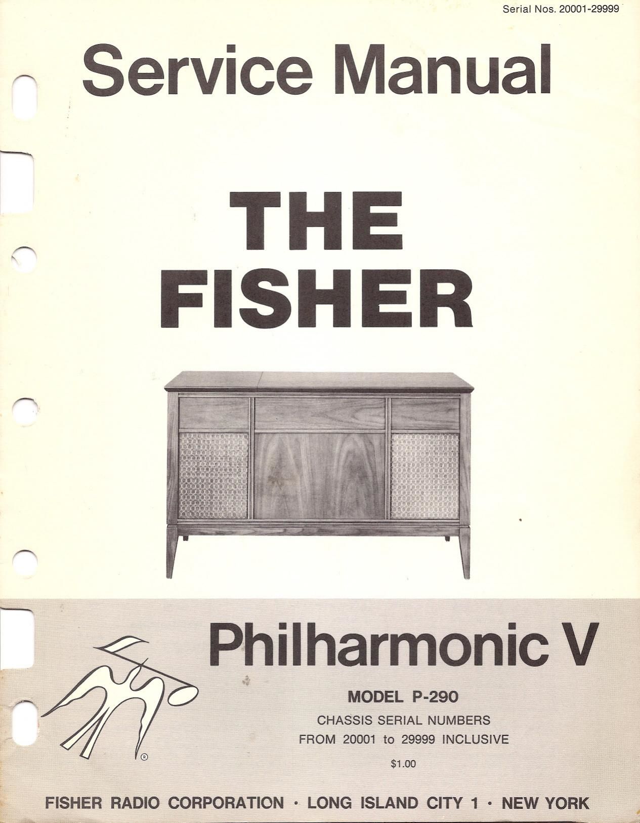 Fisher PHILHARMONIC 5 P 290 Service Manual 2