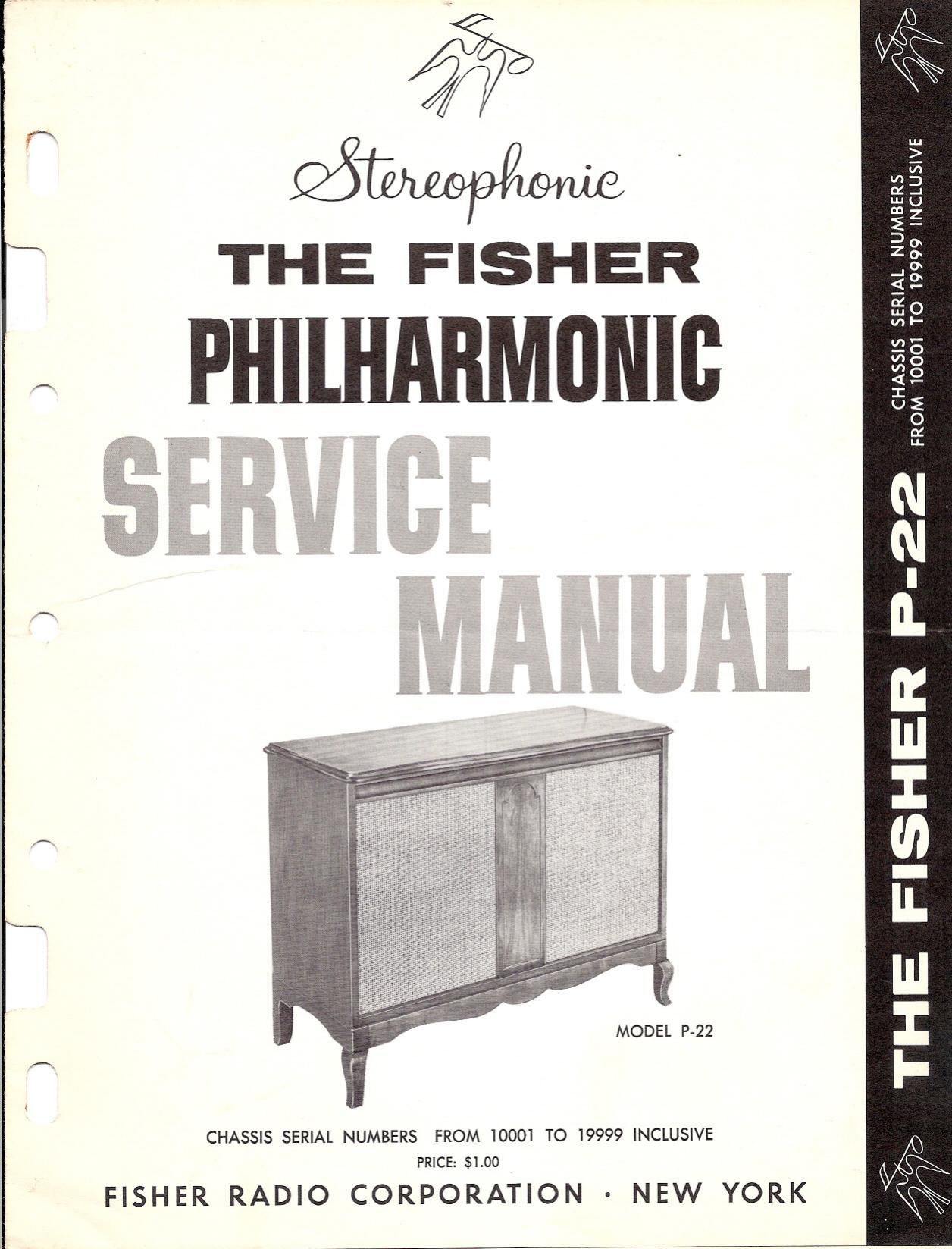 Fisher PHILHARMONIC P 22 Service Manual