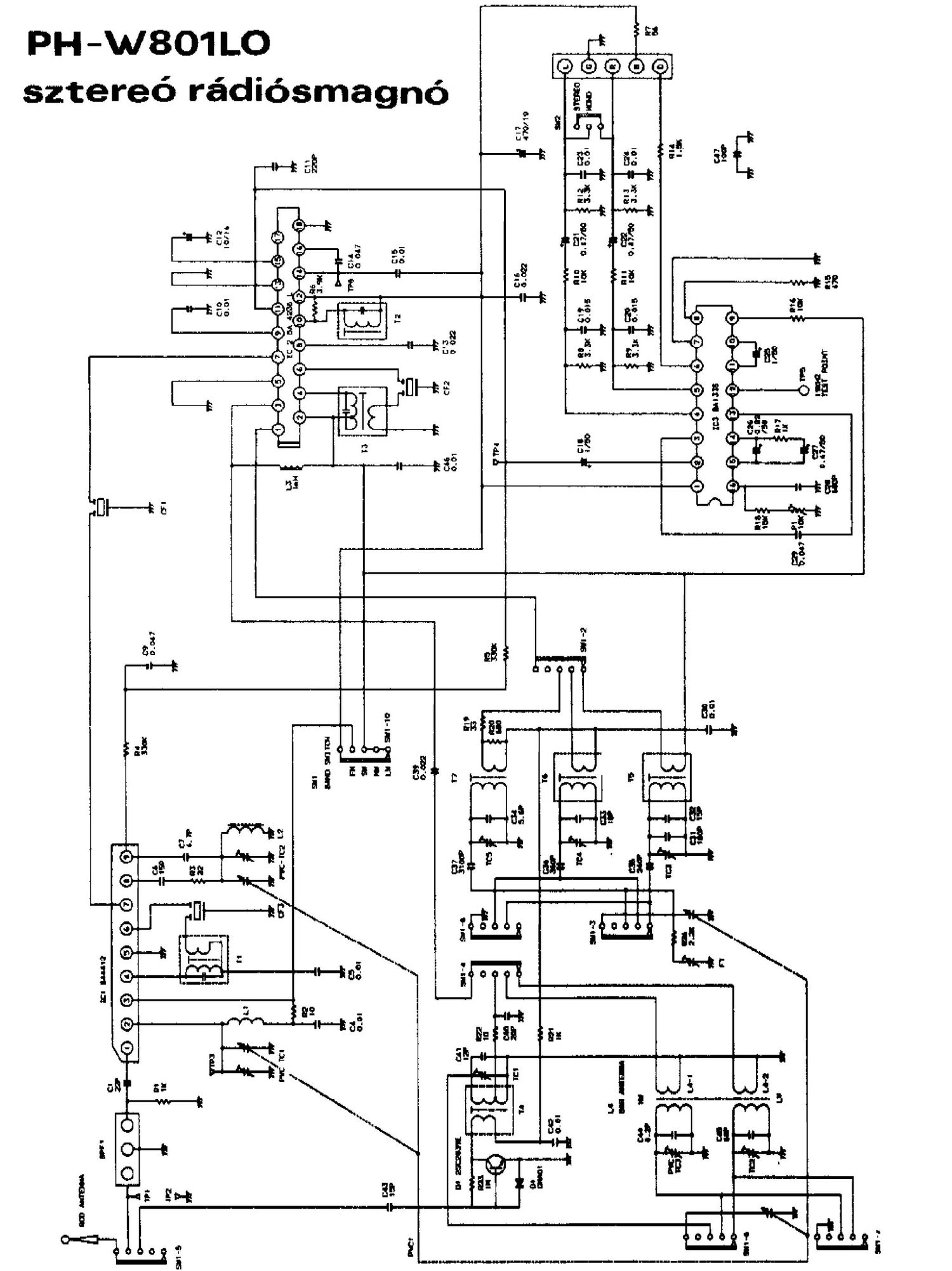 Fisher PHW 801 LO Schematic