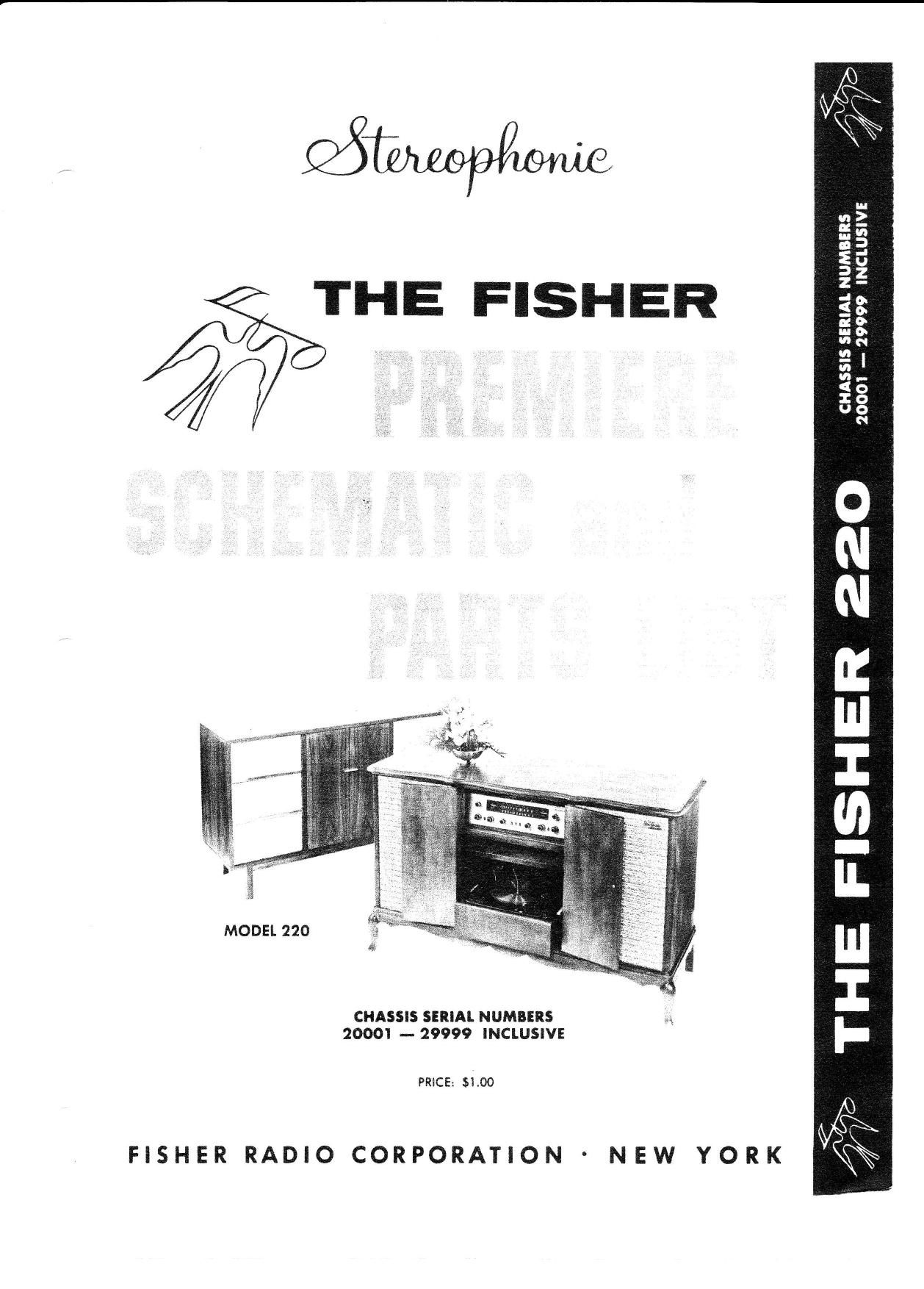 Fisher PREMIERE 220 Service Manual