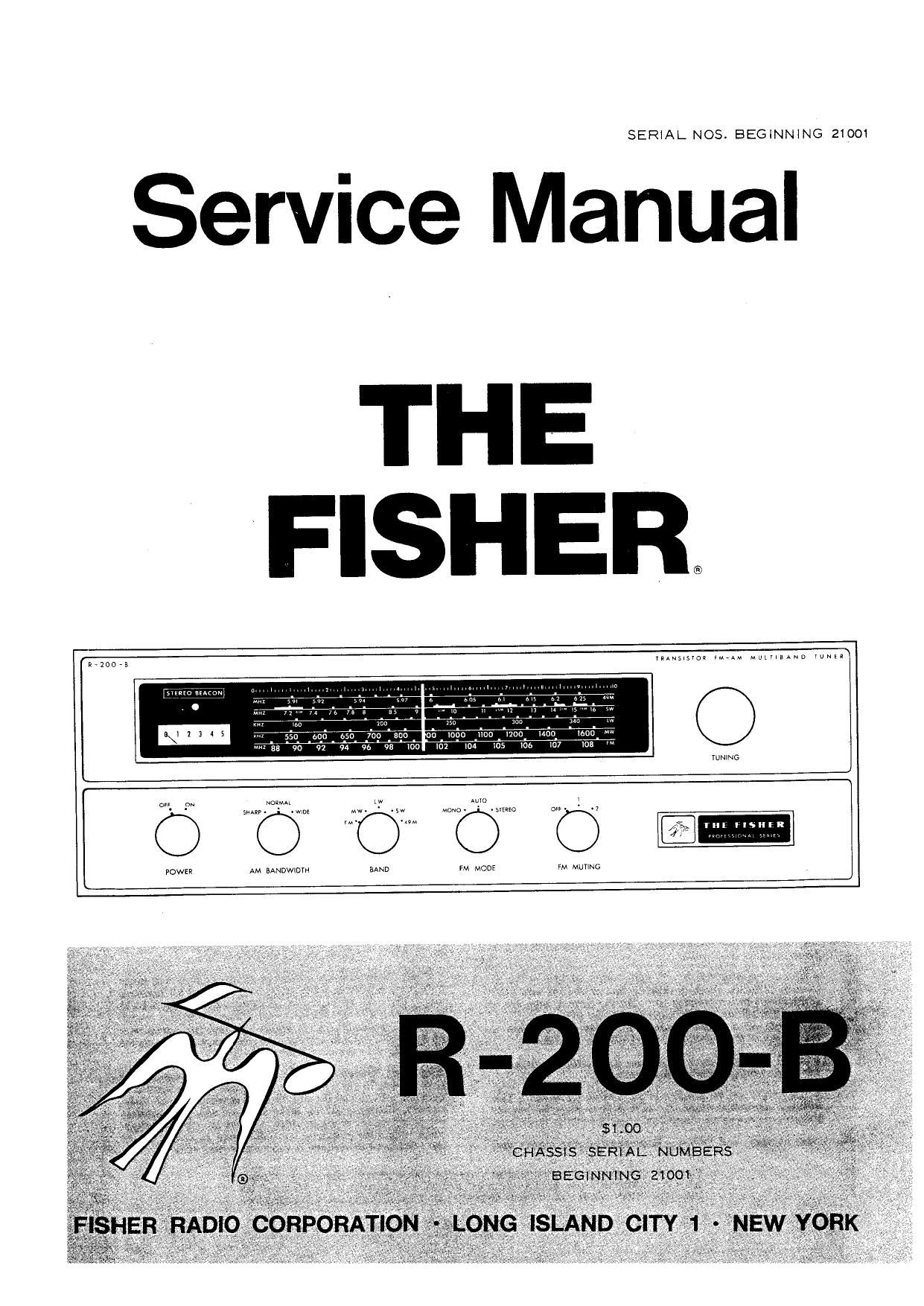 Fisher R 200 B Service Manual