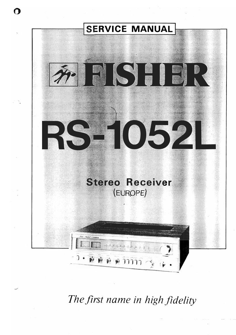 Fisher RS 1052 L Service Manual