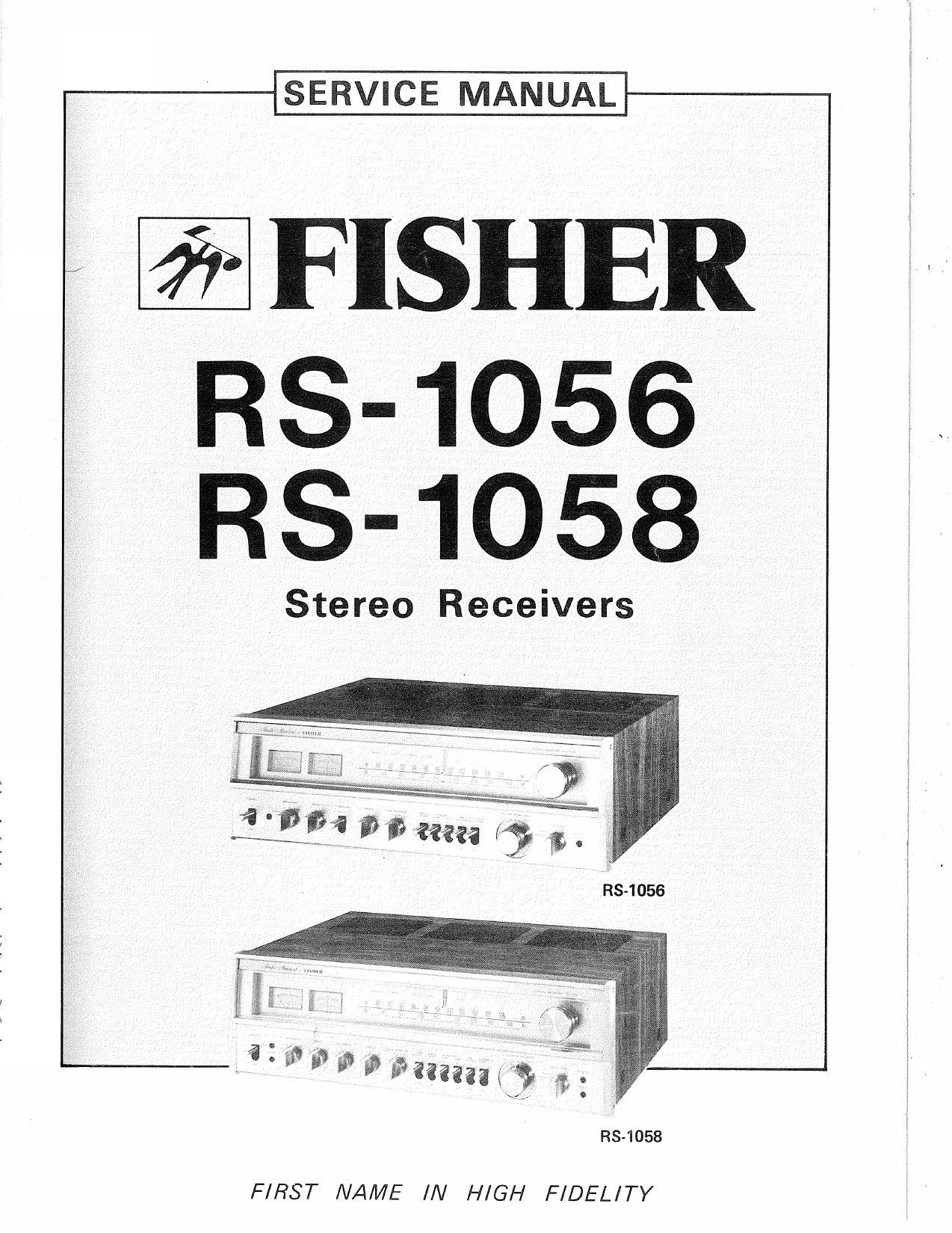 Service Manual-Anleitung für Fisher RS-1022 