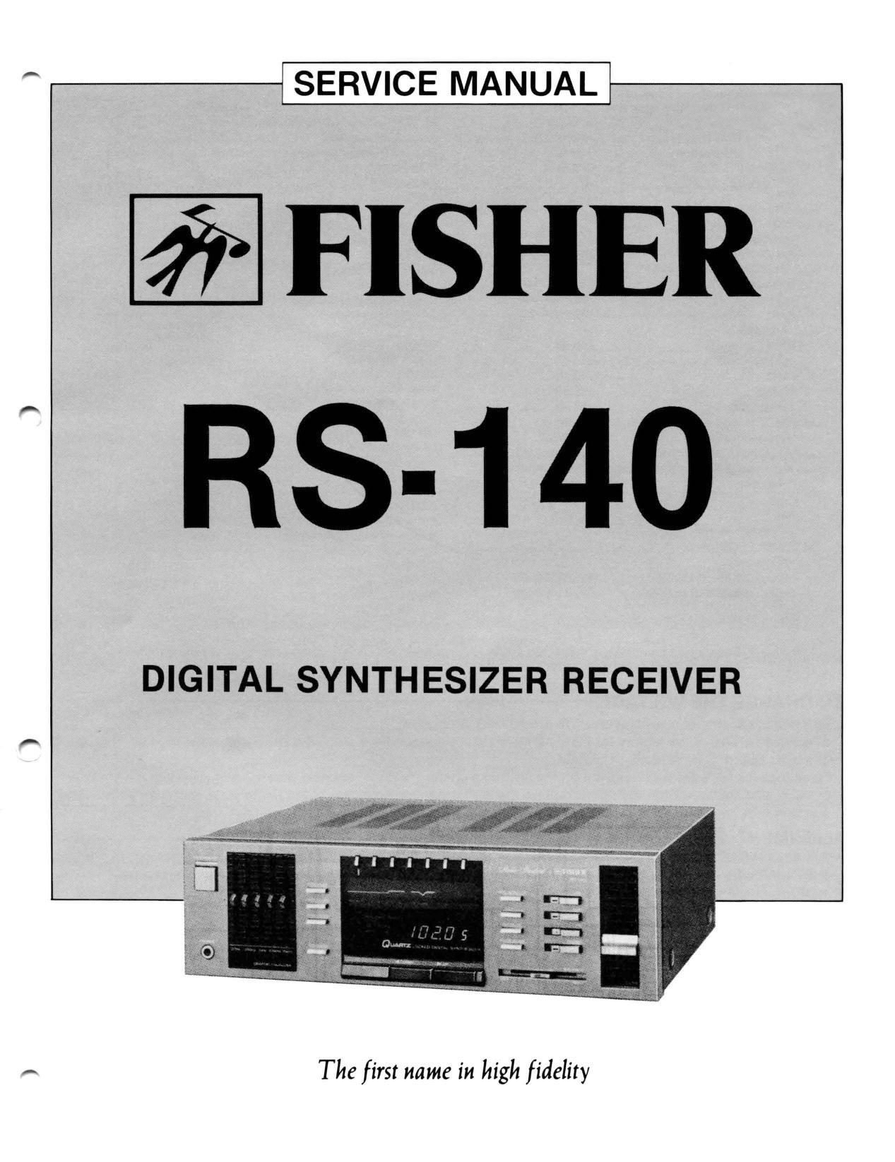Fisher RS 140 Service Manual