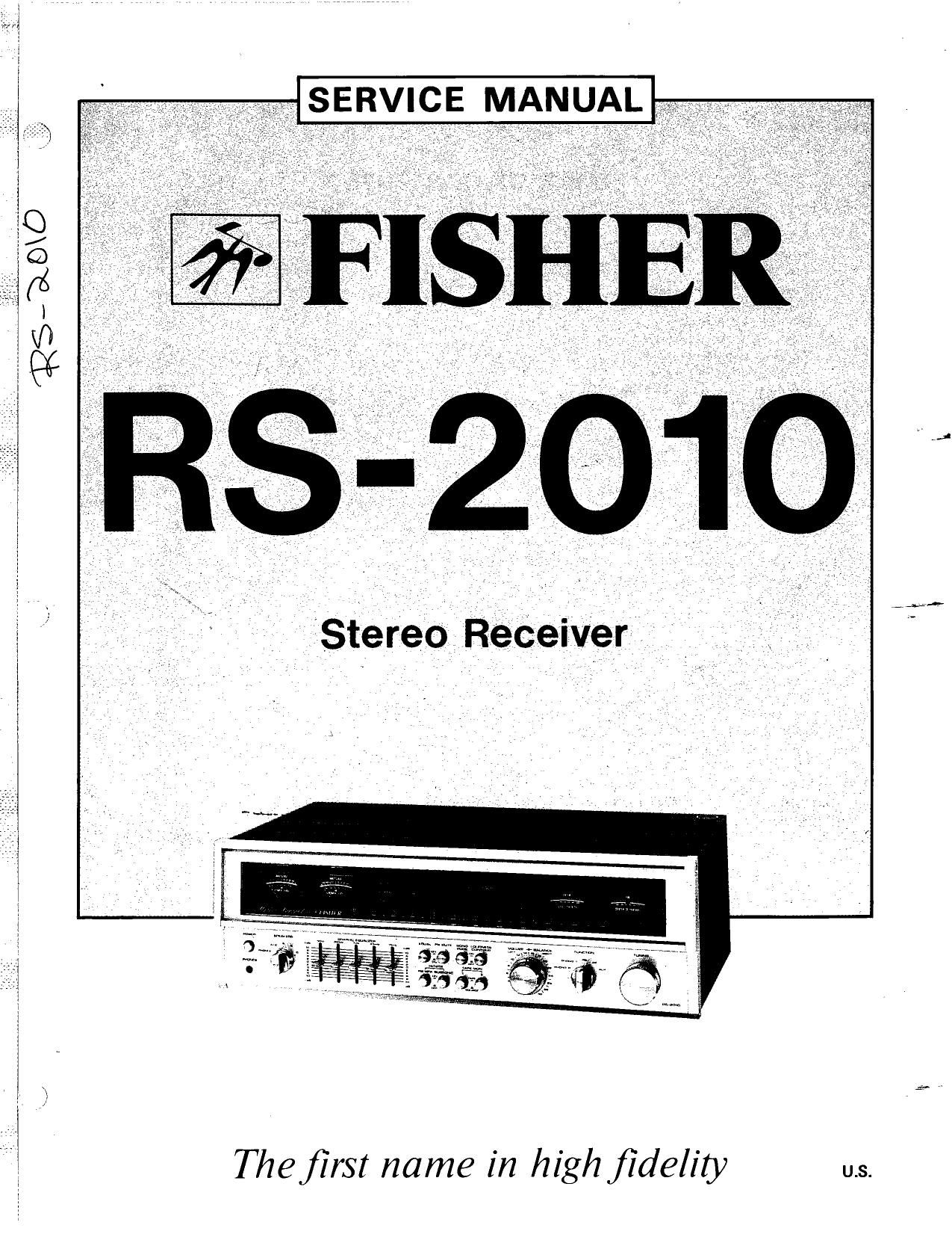 Fisher RS 2010 Service Manual