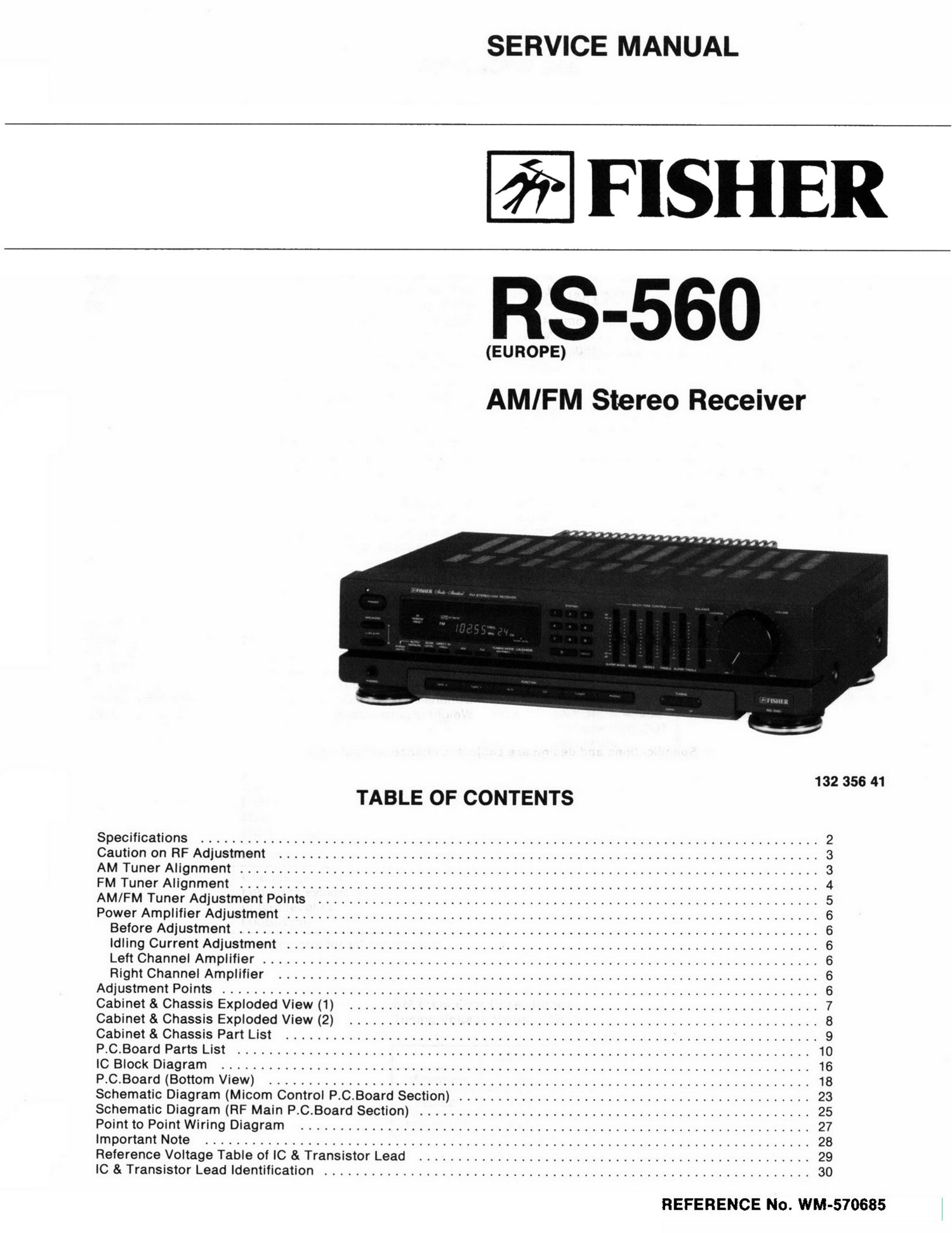 Fisher RS 560 Schematic