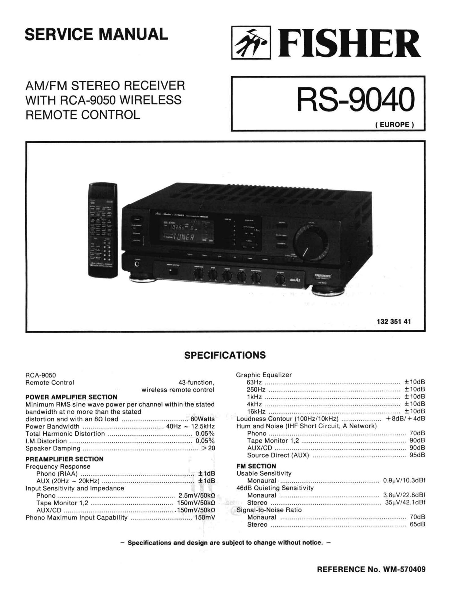 Fisher RS 9040 Schematic