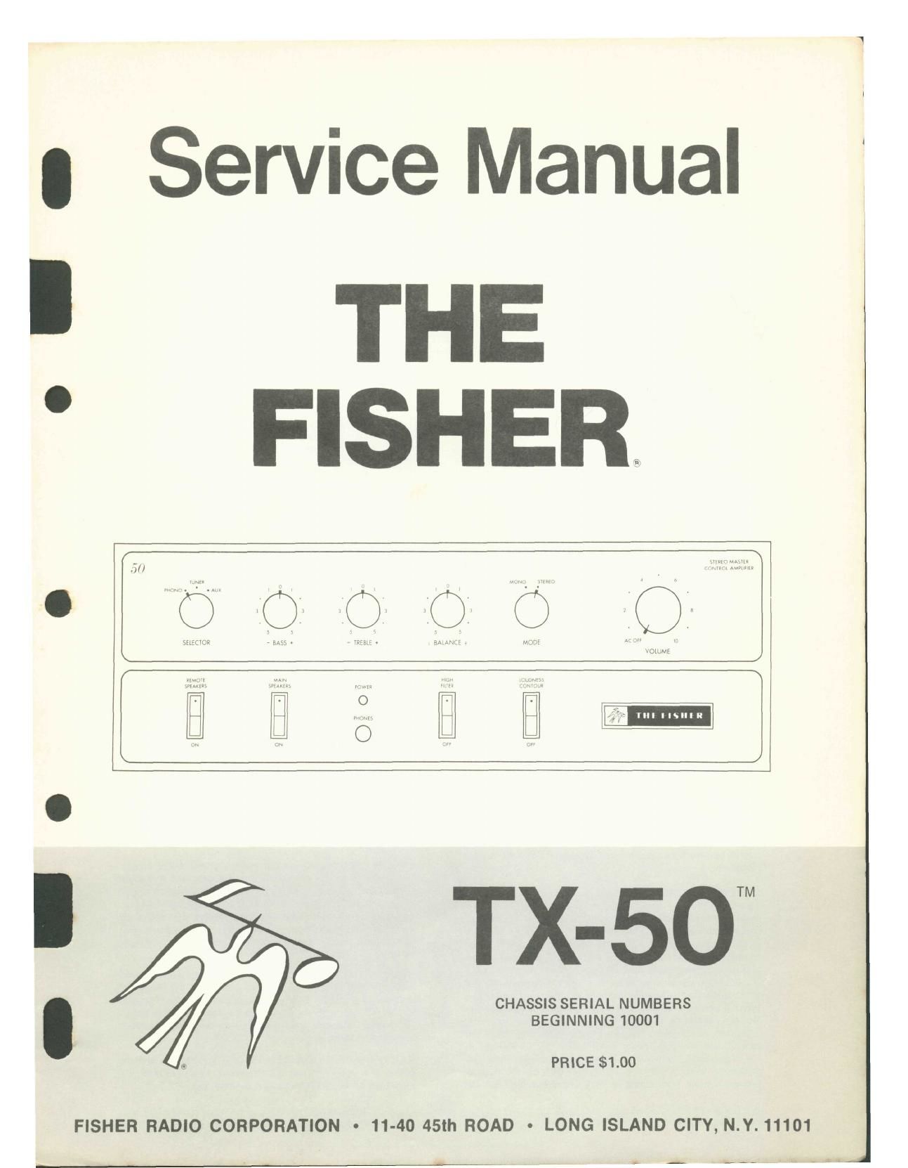 Fisher TX 50 Service Manual