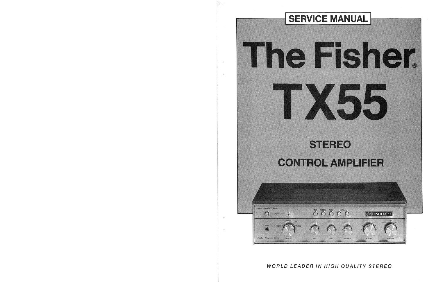 Fisher TX 55 Service Manual