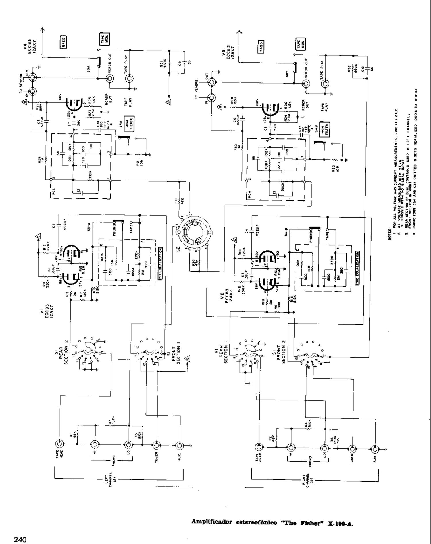 Fisher X 100 A Schematic