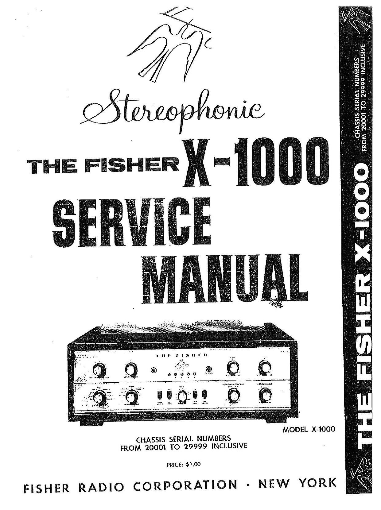 Fisher X 1000 Service Manual