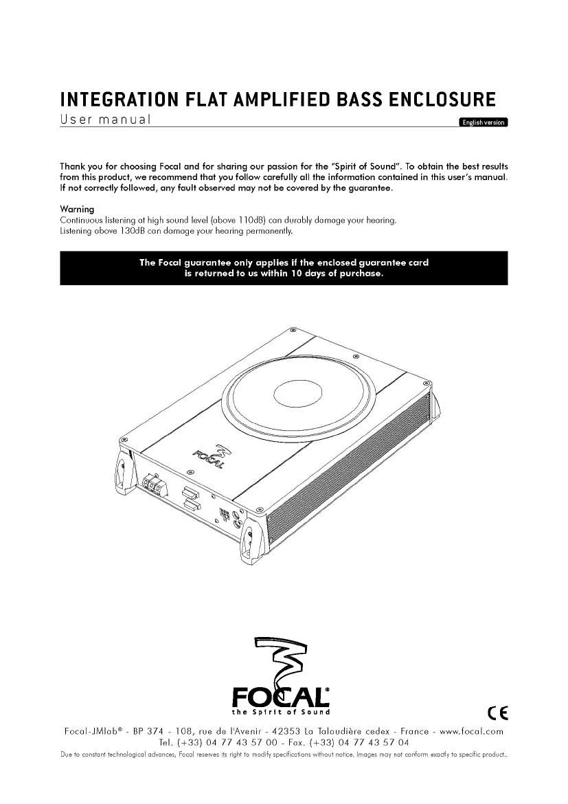 Focal Ibus 20 User Manual