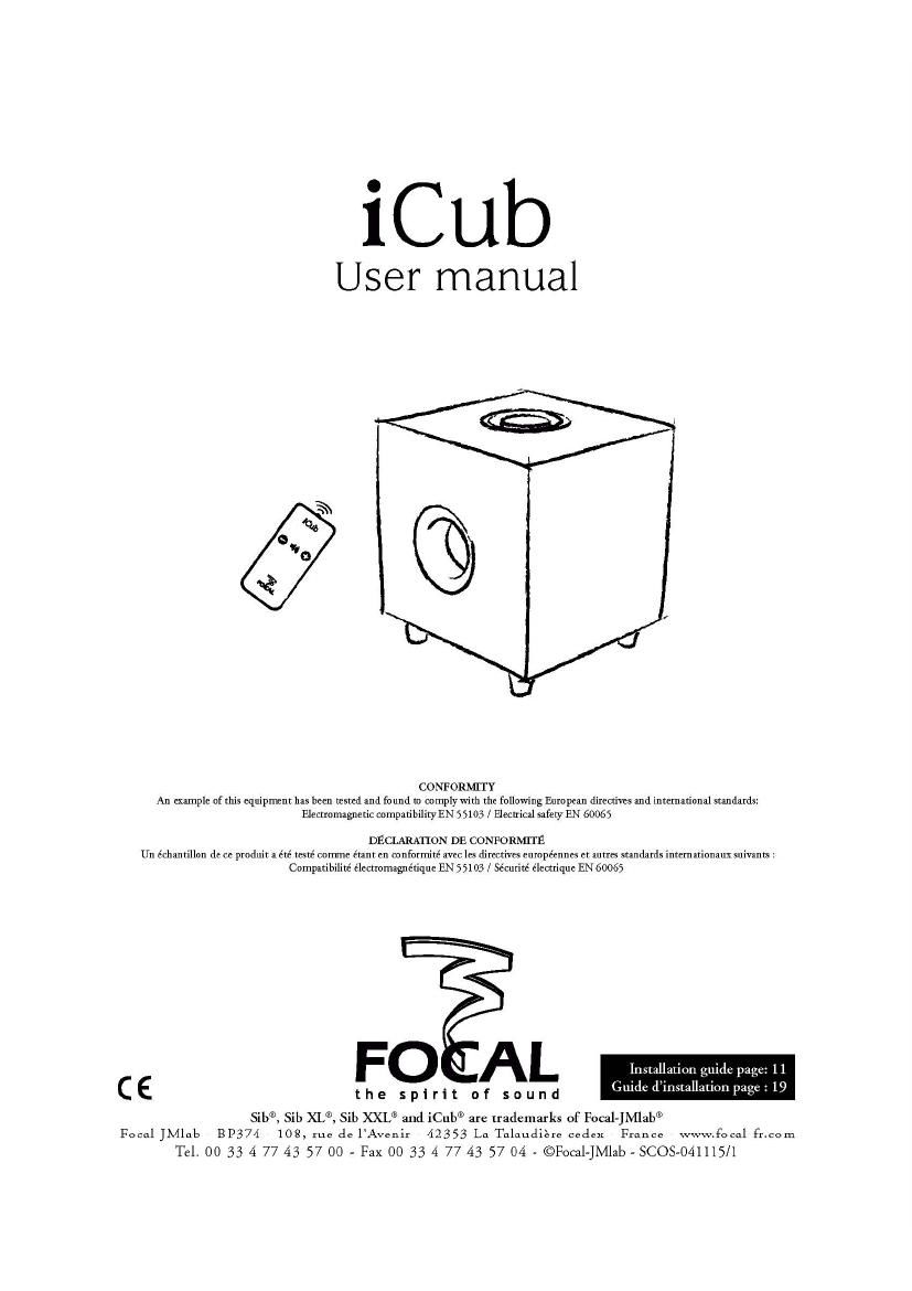 Focal Icub User Manual