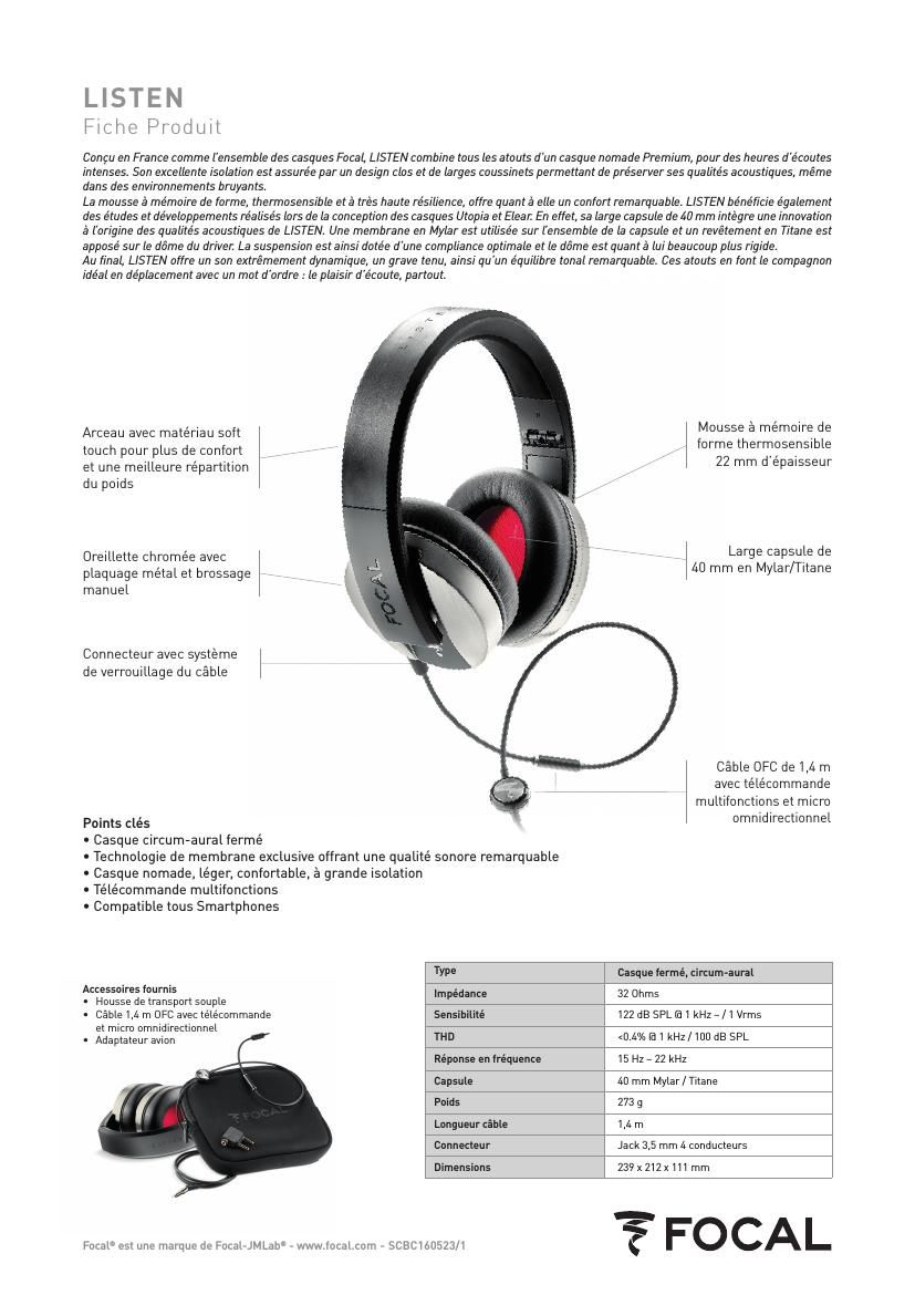 Focal Listen Brochure