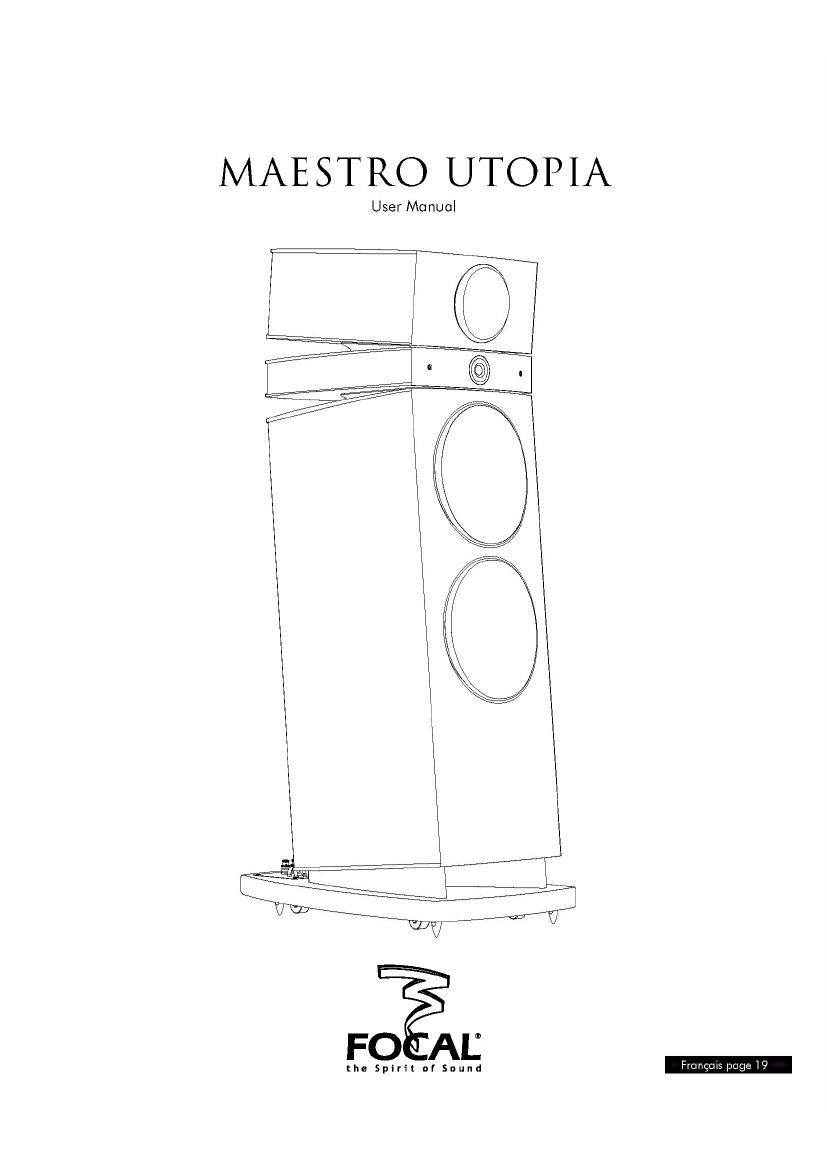 Focal Maestro Utopia User Manual